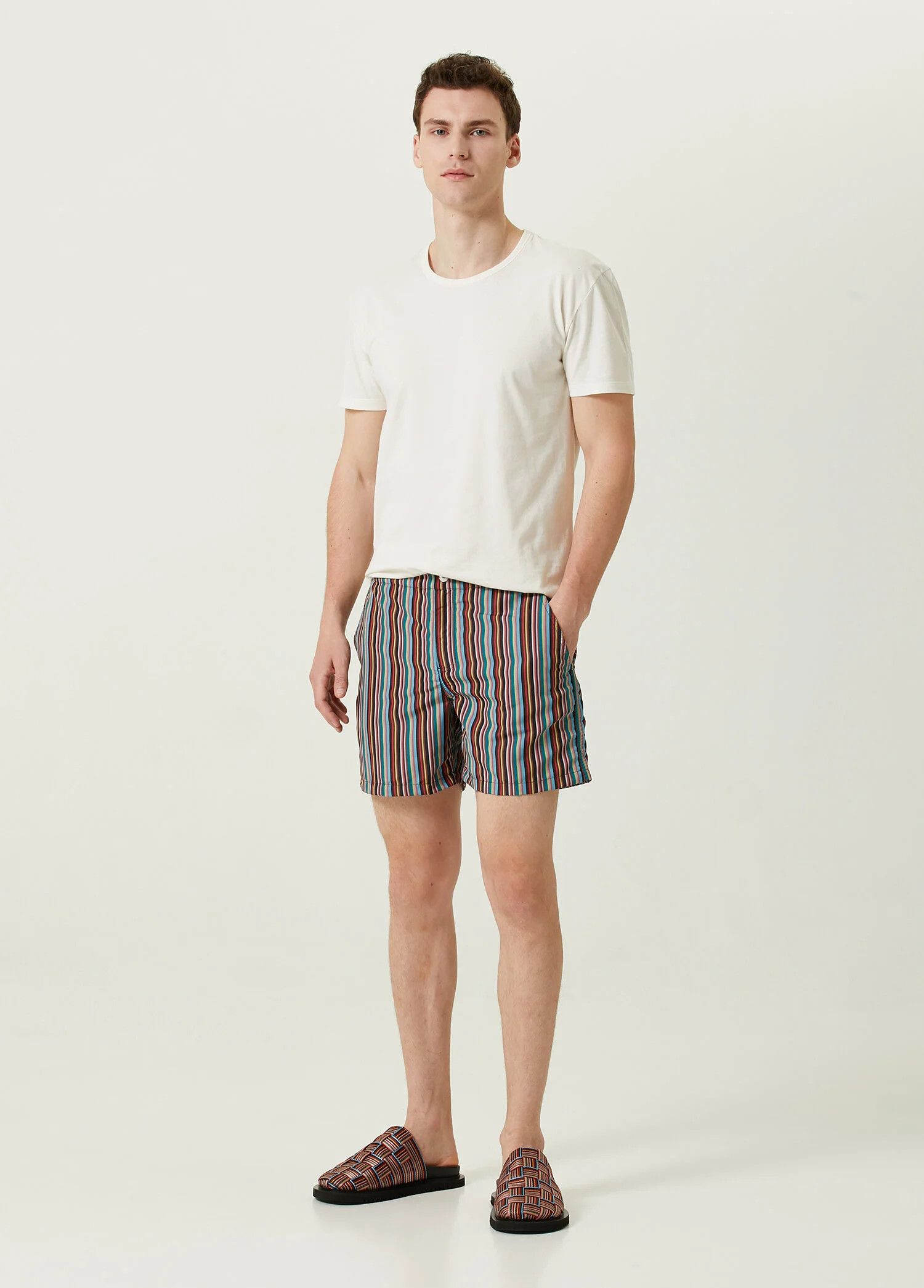 Paul Smith PAUL SMITH classic stripe recycled polyester swim shorts M Size US 32 / EU 48 - 3 Thumbnail