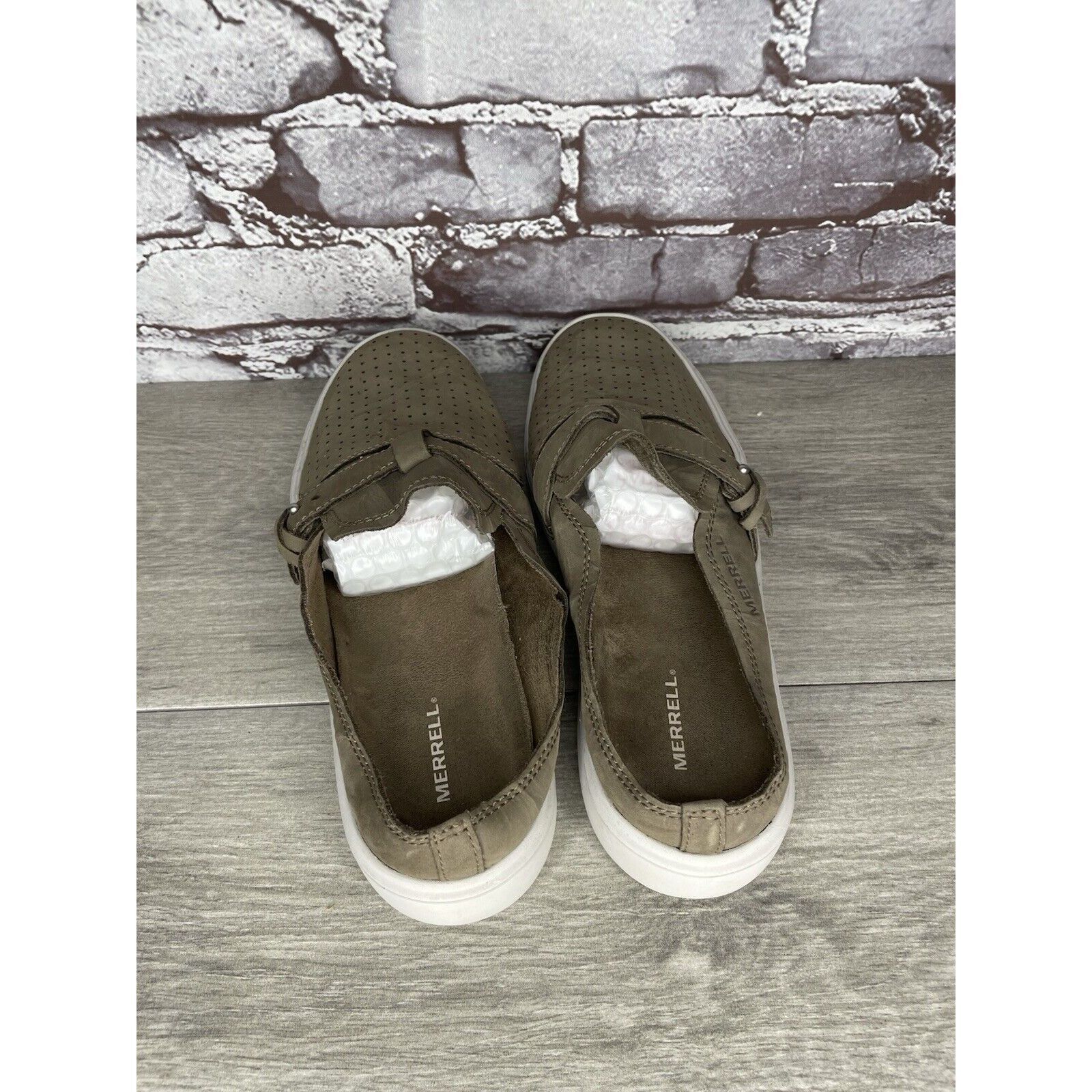 Merrell Merrell Perforated Gray Nubuck Around Town City Slip On Shoe Size US 9.5 / IT 39.5 - 7 Thumbnail