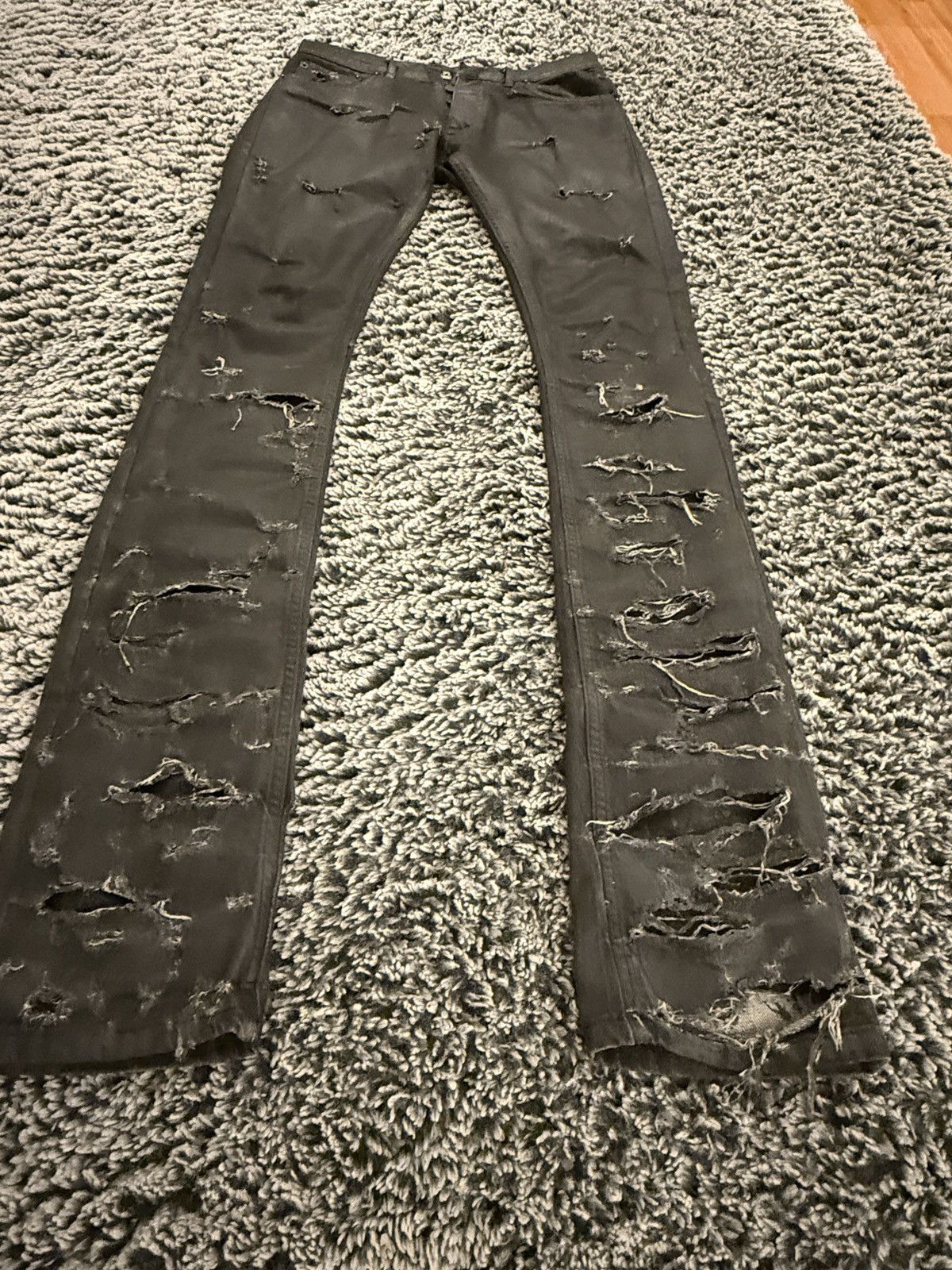 Dior Dior Waxed Strip Denim Size US 29 - 8 Thumbnail