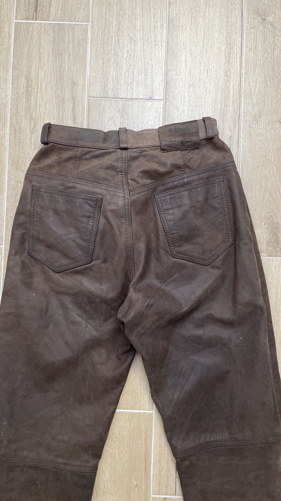 Leather Tomahawk Vintage 90s Y2K Brown Cowboy Genuine Leather Pants Size US 31 - 8 Thumbnail