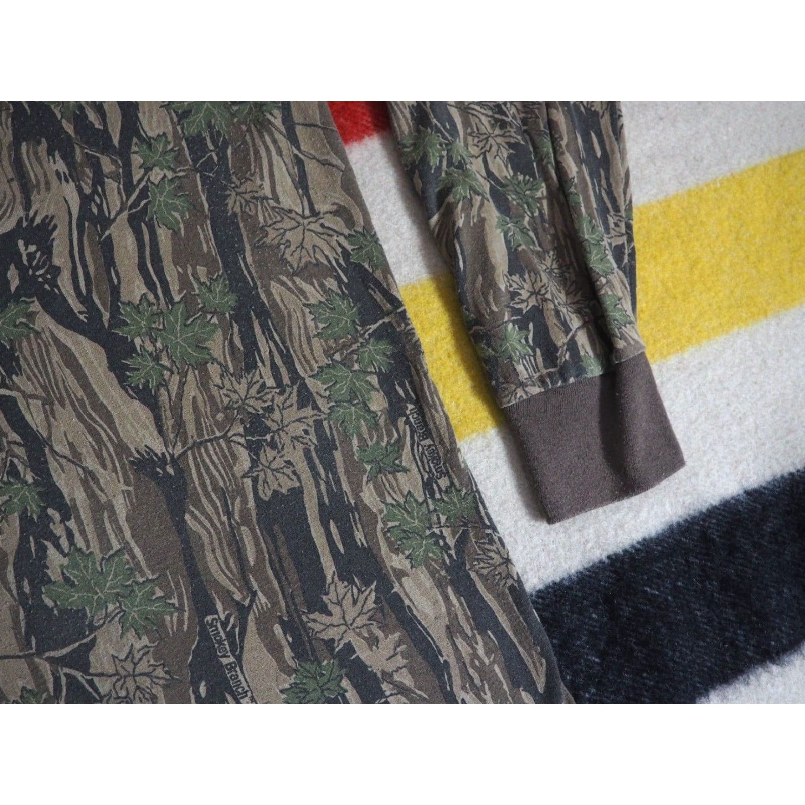Rothco VTG Rothco Smokey Branch Camo Woodland L/S Tee Mens XL Shirt (90s Grunge) Size US XL / EU 56 / 4 - 3 Thumbnail