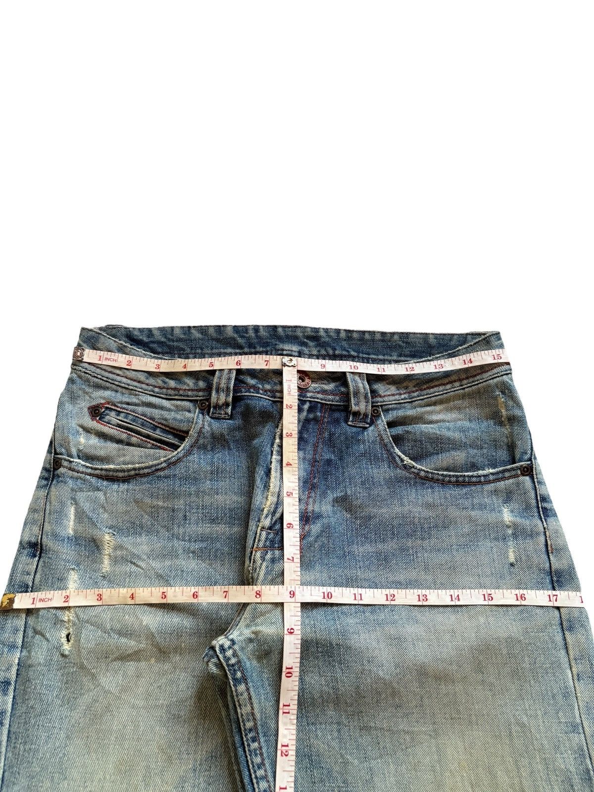 Japanese Brand × Kapital Vintage Nylaus Patches Mud Distressed Ripped Loose Jeans Size US 31 - 12 Thumbnail
