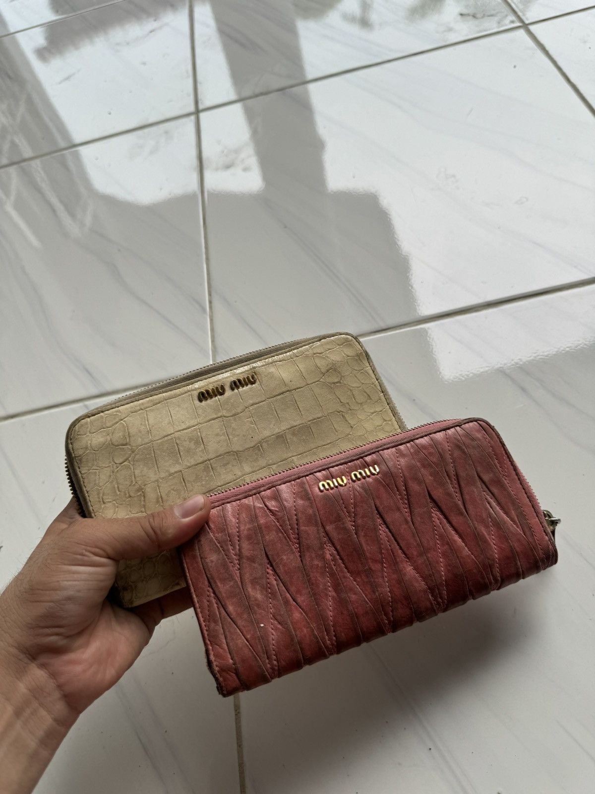 Miu Miu Miu Miu Leather long wallet Size ONE SIZE - 1 Thumbnail