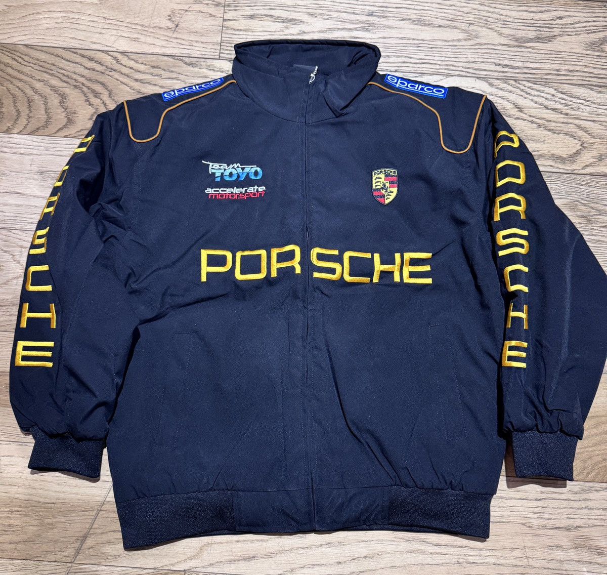 NASCAR × Porsche Design × Vintage Embroidered NASCAR bomber jacket Porsche size L Size L / US 10 / IT 46 - 2 Thumbnail