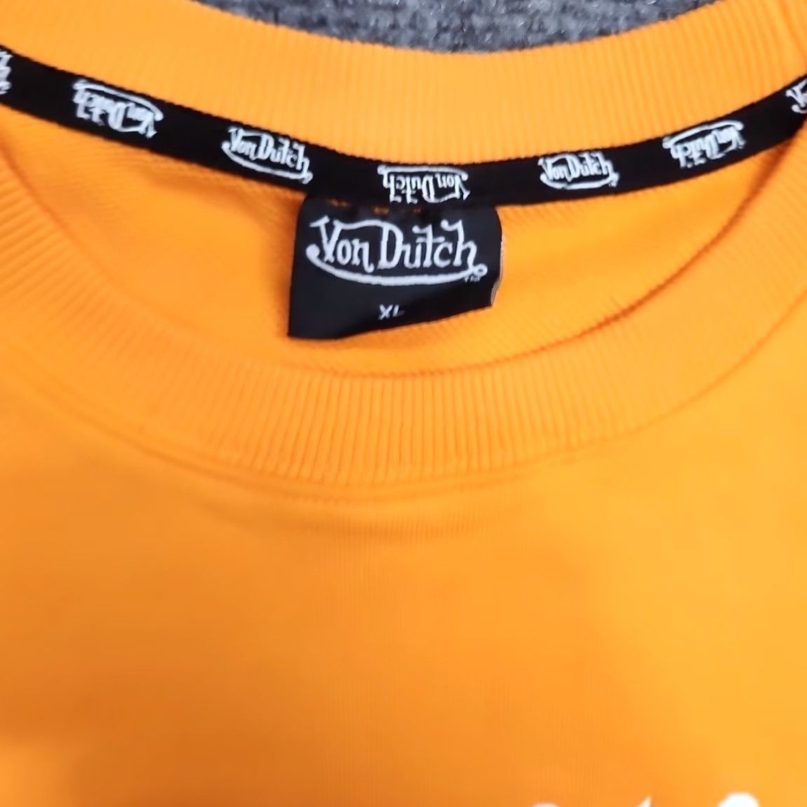 Von Dutch Von Dutch Shirt Men XL Orange Front & Back Print Crew Neck Long Sleeve T-Shirt Size US XL / EU 56 / 4 - 5 Thumbnail