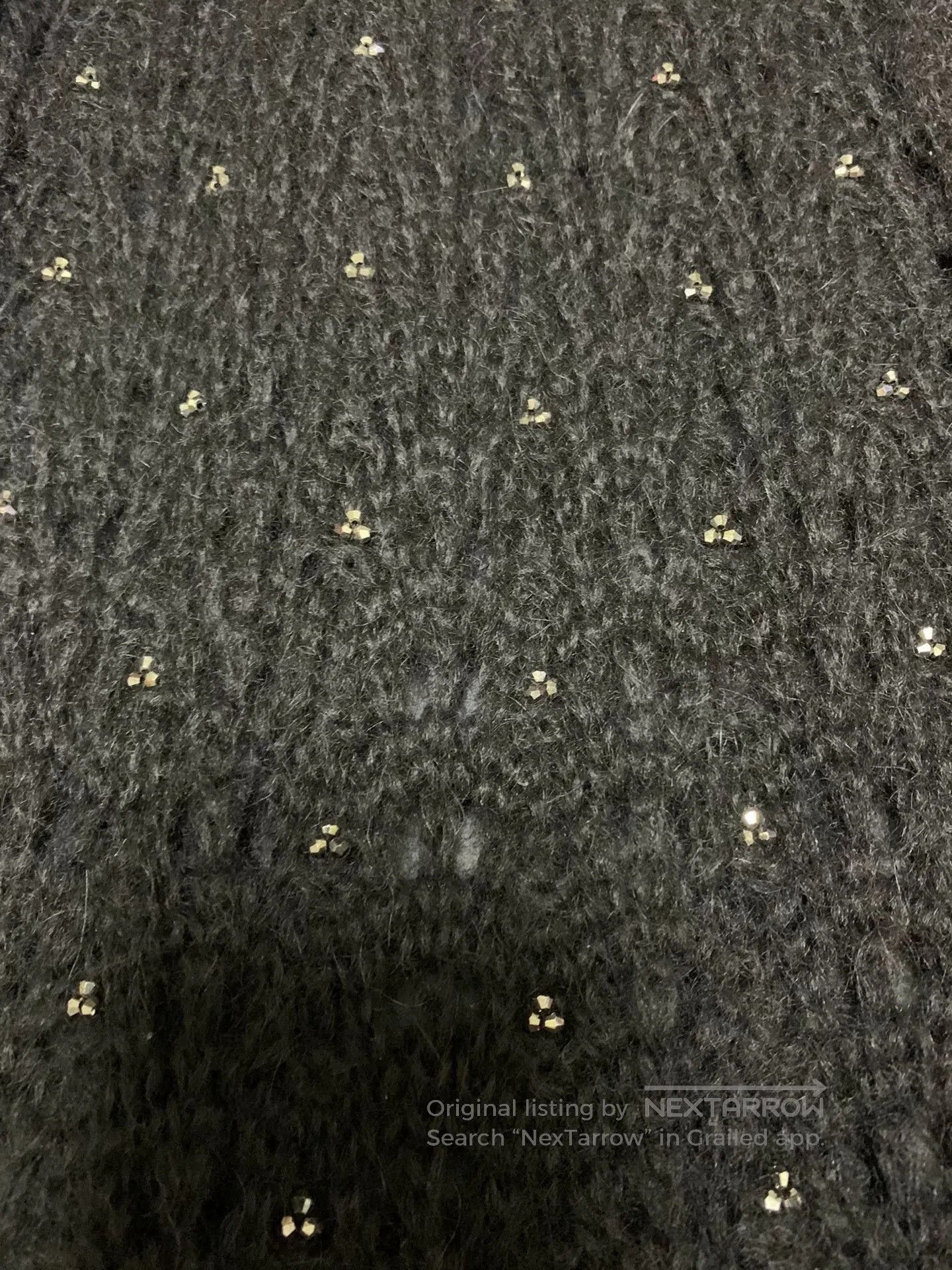 Saint Laurent Paris Saint Laurent Mohair Cardigan with Rhinestones. Size US L / EU 52-54 / 3 - 6 Thumbnail