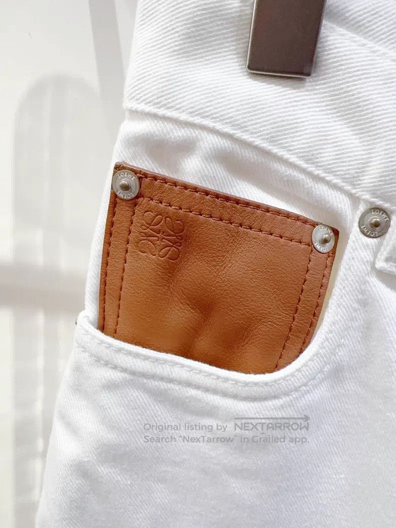 Loewe Loewe White Denim Pants Size 24" / US 00 / IT 34 - 3 Thumbnail