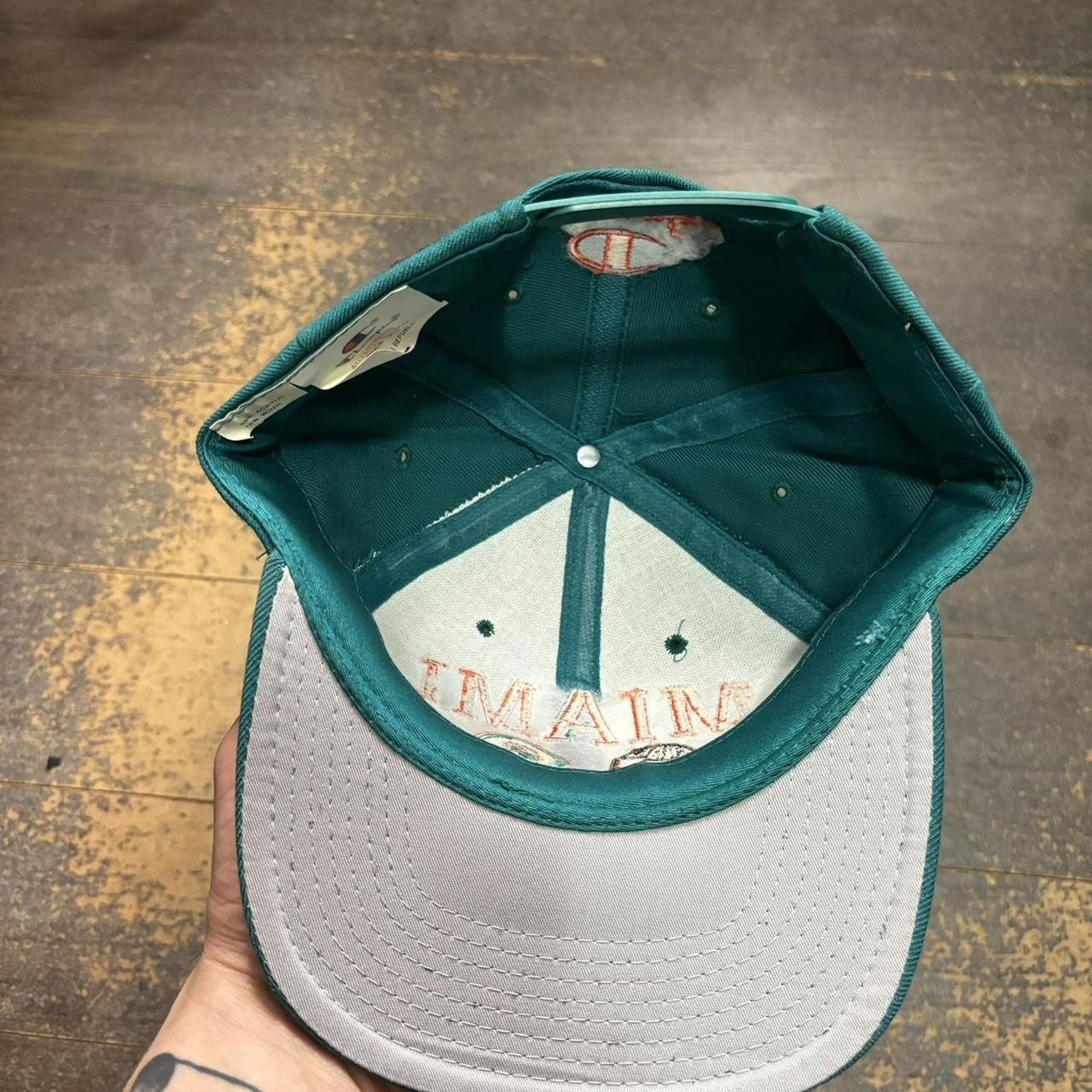 Champion Vintage Miami dolphins champion SnapBack hat 90s OS Size ONE SIZE - 3 Thumbnail
