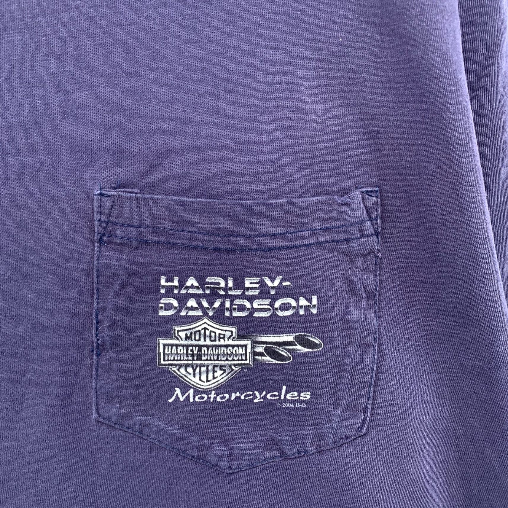 Harley Davidson VINTAGE Harley-Davidson Shirt Mens 2XL Blue Long Sleeve Biker Chicago Pocket T-Shirt Size US XXL / EU 58 / 5 - 6 Thumbnail