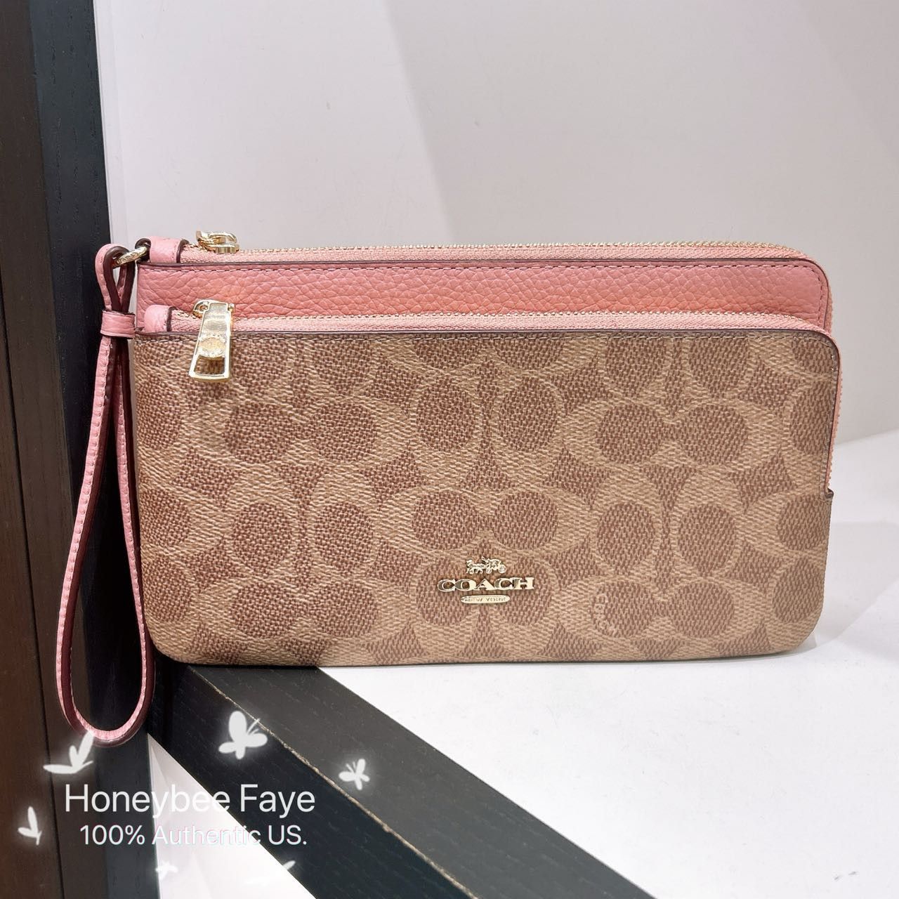 Coach Double Zip Wallet In Signature Canvas CX161 | Grailed