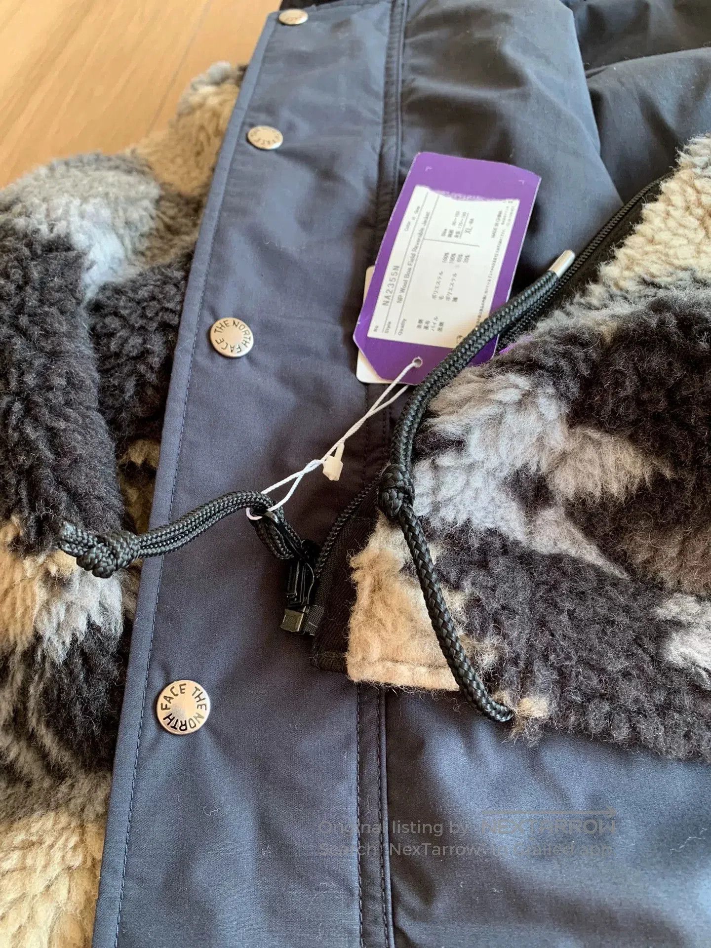 The North Face Purple Label reversible wool boa field jacket. Size US XL / EU 56 / 4 - 5 Thumbnail