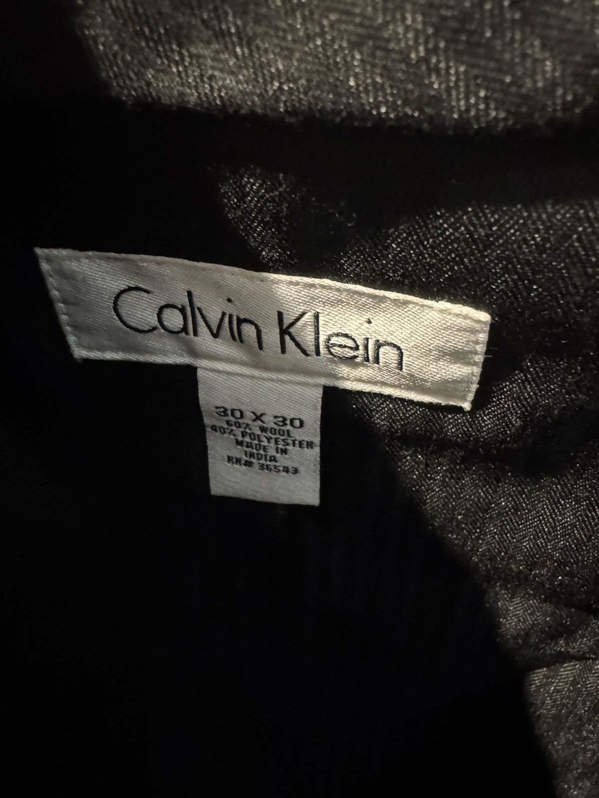Calvin Klein Calvin Klein Dark Grey Slacks Dress Pants 30 x 30 Button Size US 30 / EU 46 - 7 Thumbnail