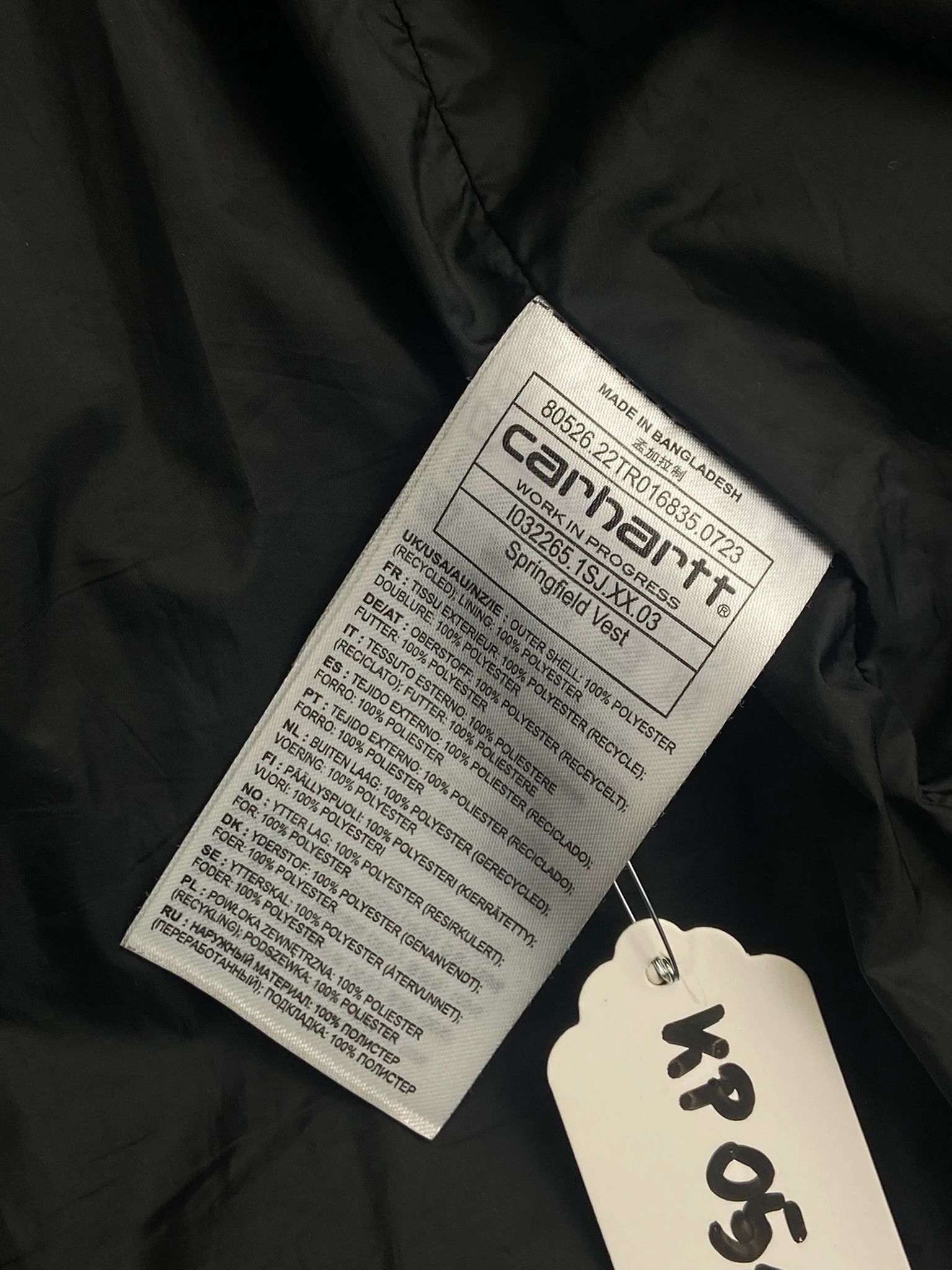 Carhartt Carhartt Black Puffer Gilet | Small Logo Vest | Workwear Size US S / EU 44-46 / 1 - 8 Thumbnail