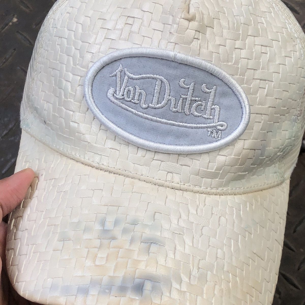 Vintage 🚫 SOLD 🚫 Von Dutch Knitwear Bamboo Hat Distressed Size ONE SIZE - 4 Thumbnail