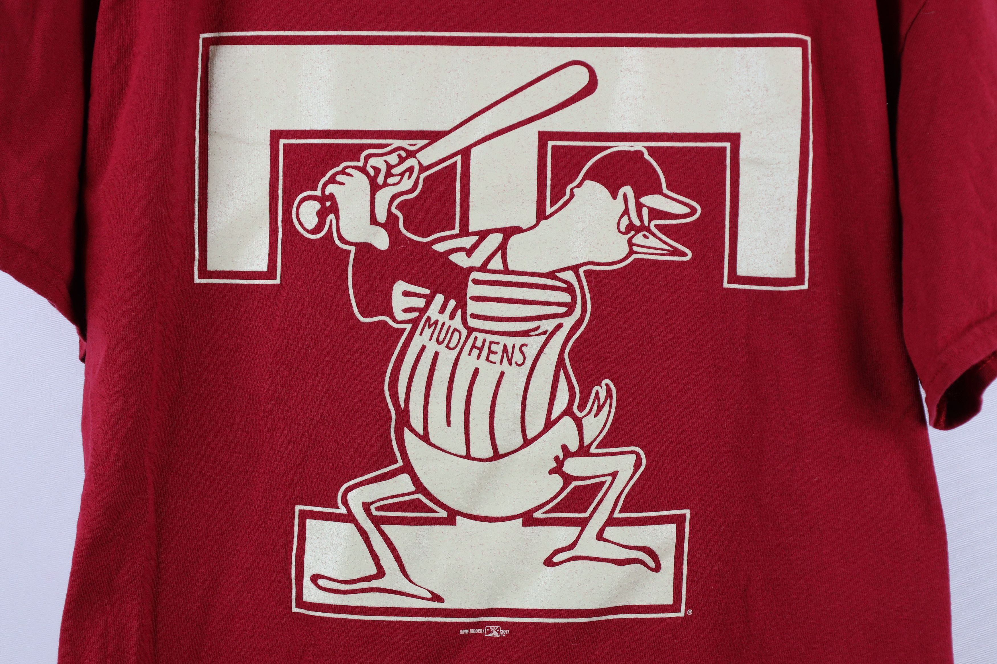 Vintage Y2K Minor League Baseball Mud Hens Short Sleeve T-Shirt Size US L / EU 52-54 / 3 - 4 Thumbnail