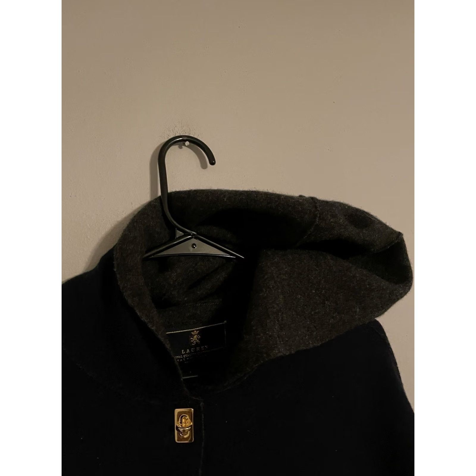 Ralph Lauren Ralph Lauren Navy Blue Hood Wool Jacket - Women's L Regular Hooded Toggle Buttons Wool Sweater Coat Size L / US 10 / IT 46 - 2 Thumbnail