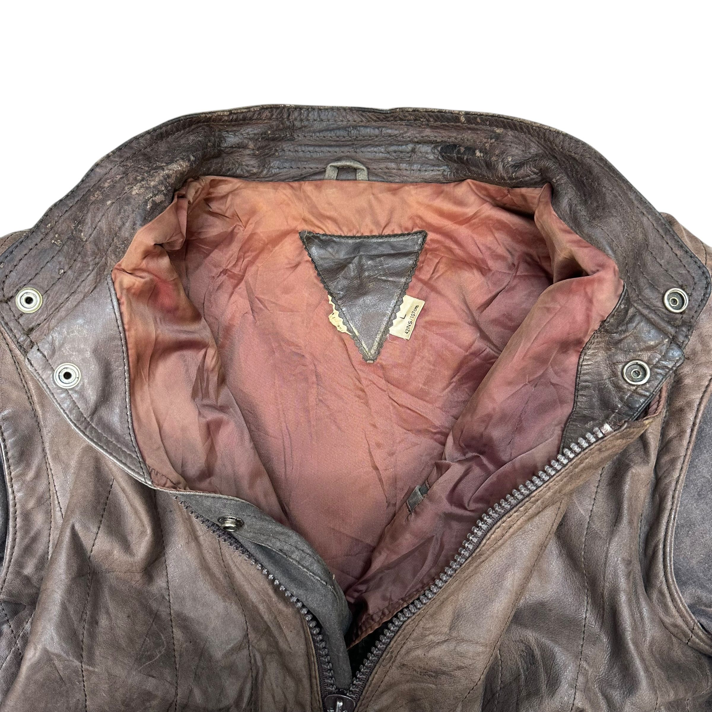 Genuine Leather Vintage 80’s Genuine Leather PRIVATE Vest Jacket #A71-1719 Size US L / EU 52-54 / 3 - 18 Thumbnail