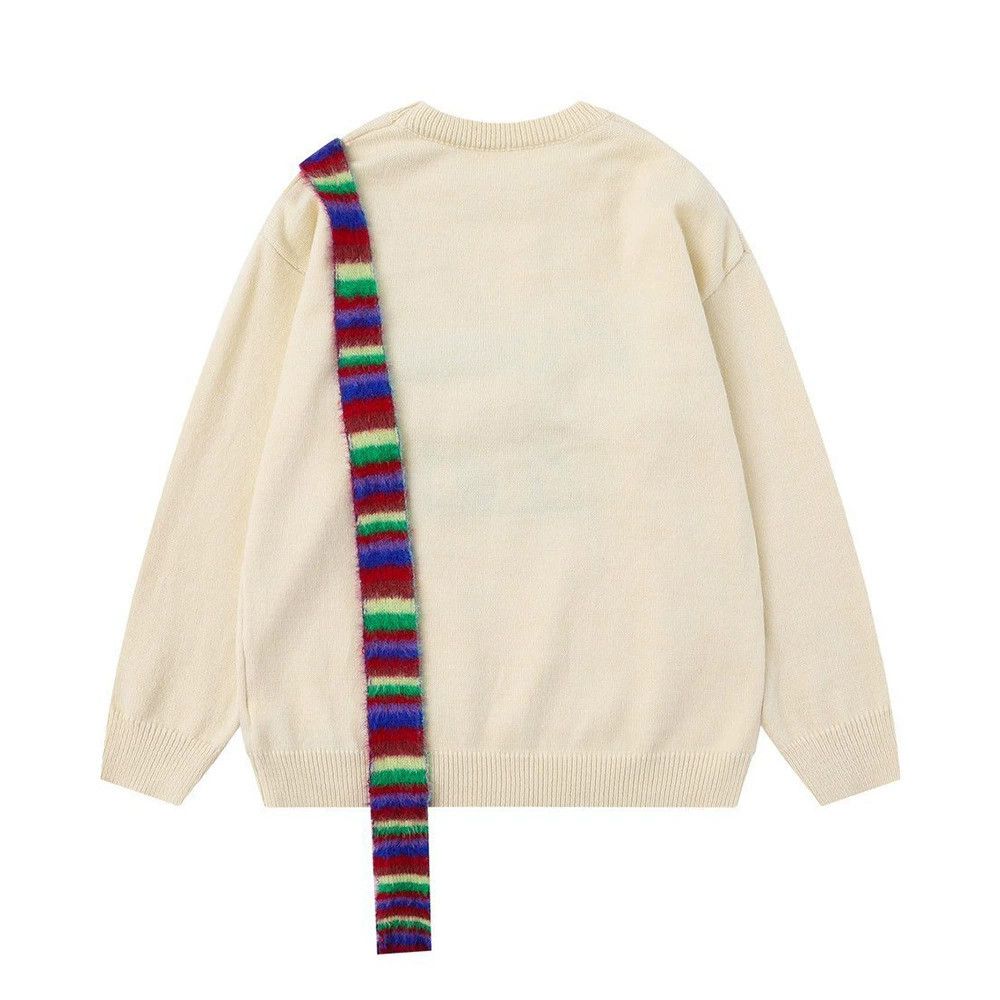Vintage Men's loose casual puppy embroidered patchwork sweater Size US M / EU 48-50 / 2 - 2 Thumbnail