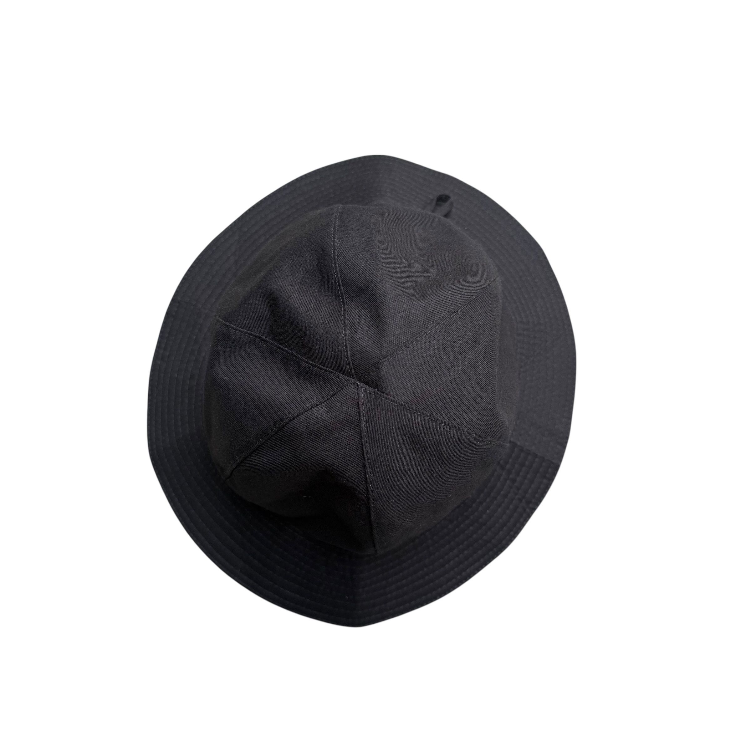 Hermes Hermes Black Gabardine and Printed Silk Twilly Bucket Hat Size ONE SIZE - 4 Thumbnail
