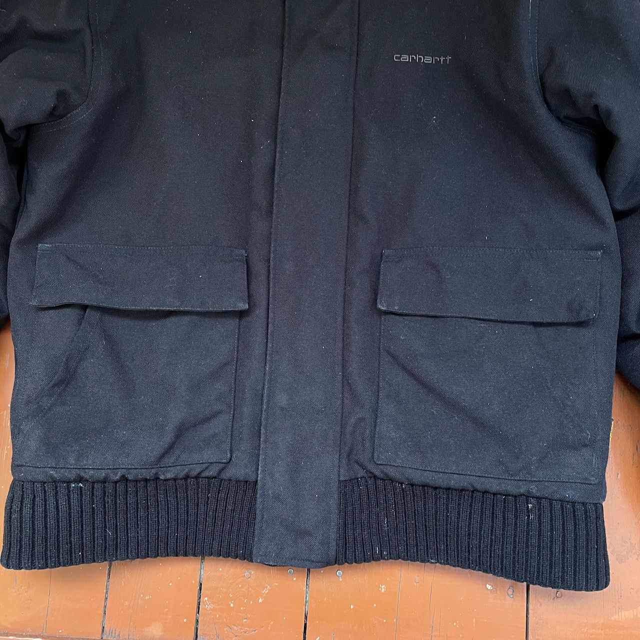 Carhartt Vintage Carhartt Black Hooded Jacket – Heavy Canvas Workwear Size US L / EU 52-54 / 3 - 4 Thumbnail