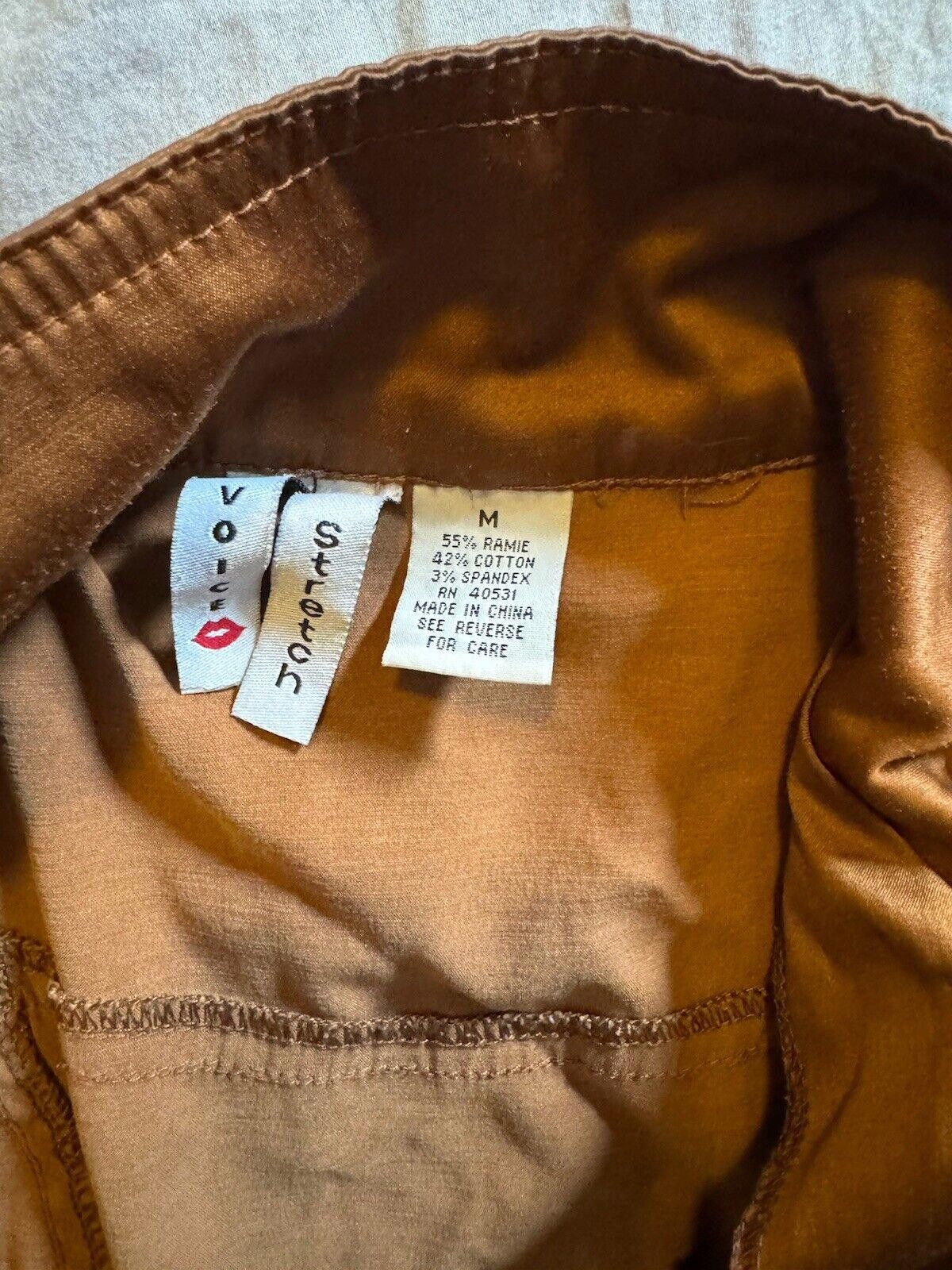 Designer Voice Stretch Copper Crop Jacket Women’s Medium Size M / US 6-8 / IT 42-44 - 3 Thumbnail
