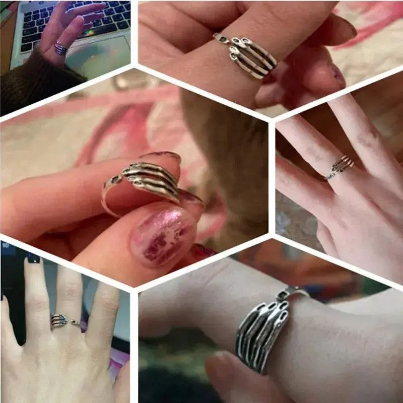 Jewelry Antique Hand Finger Ring Size ONE SIZE - 4 Thumbnail