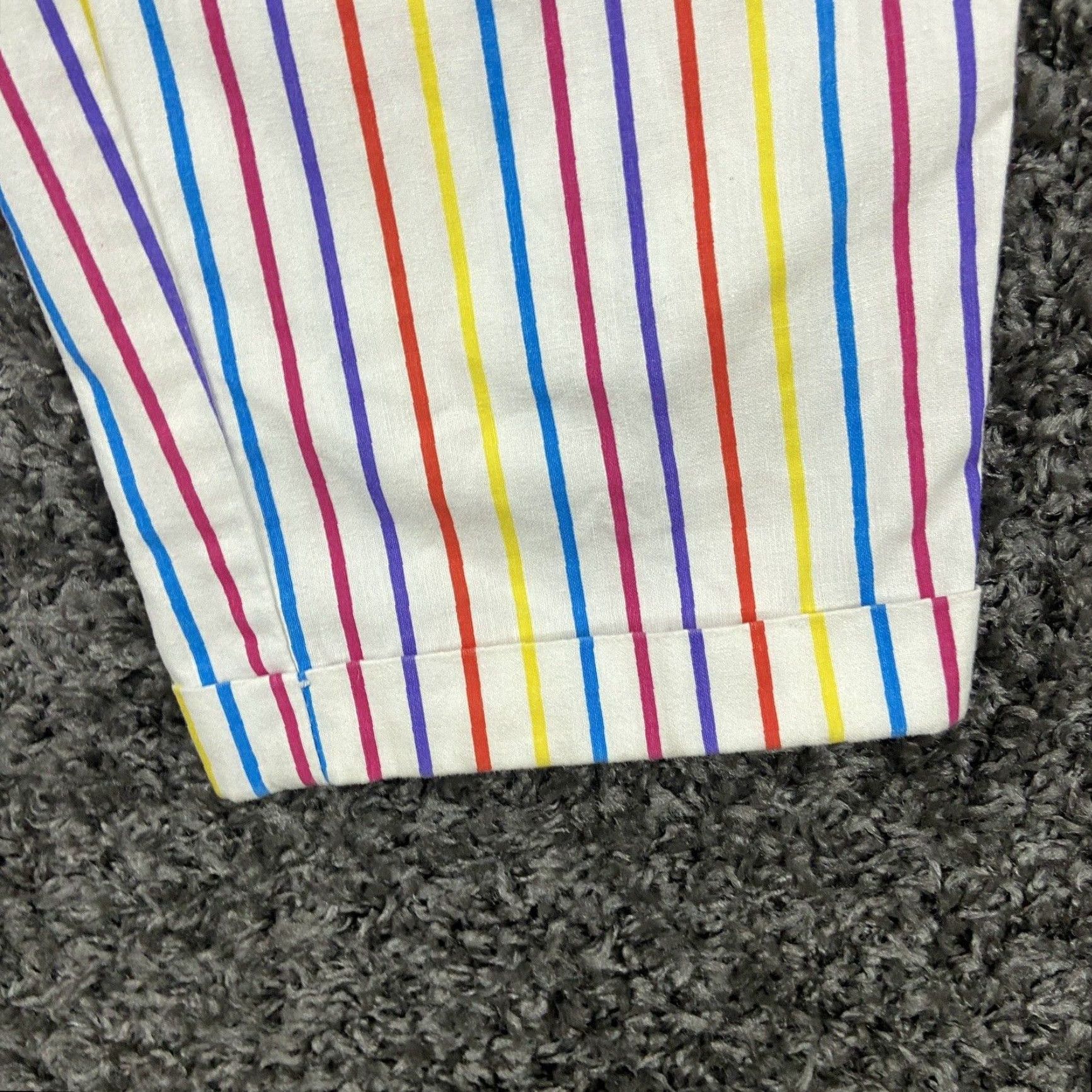 Rainbow Hunt Club Women's Rainbow Striped Chino Pants White Multicolor Size 26 Size 26" / US 2 / IT 38 - 2 Thumbnail