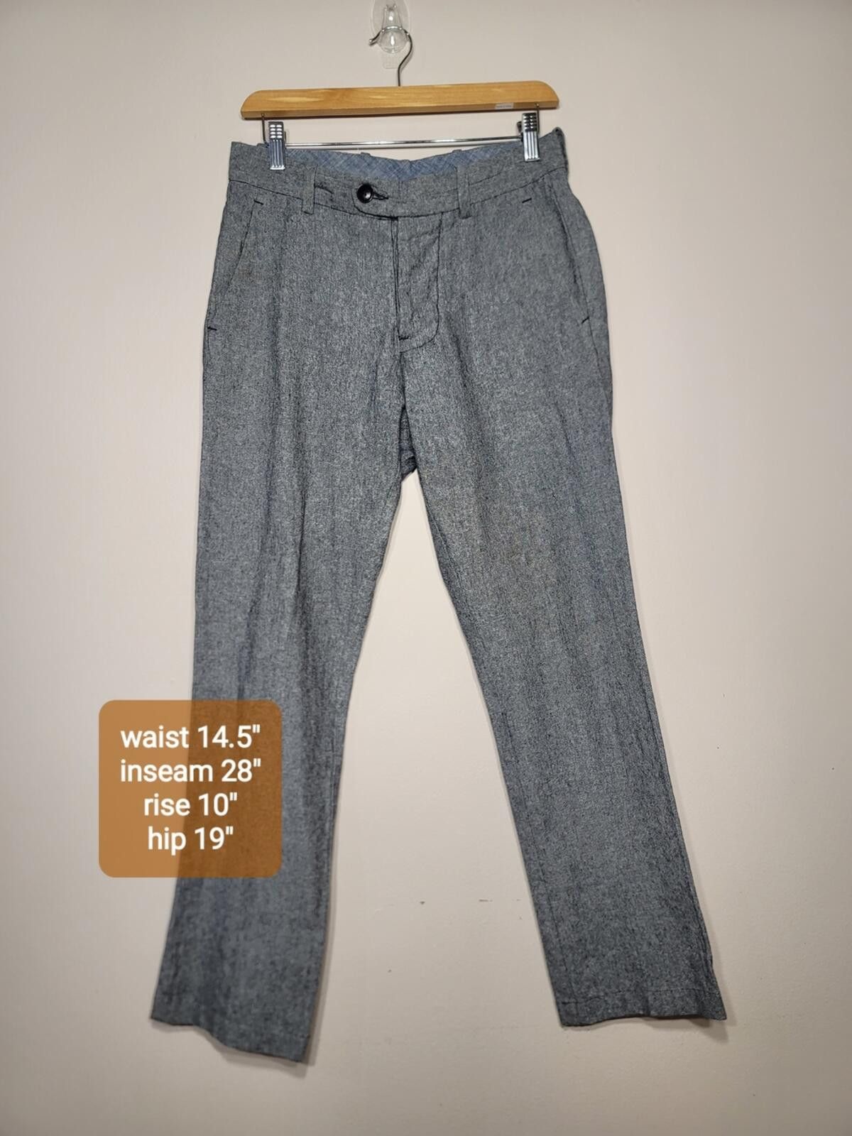 Gustin Gustin Grey Herringbone Pant Sz 29/30 Quiet Lux Minimalist Size 36R - 2 Thumbnail