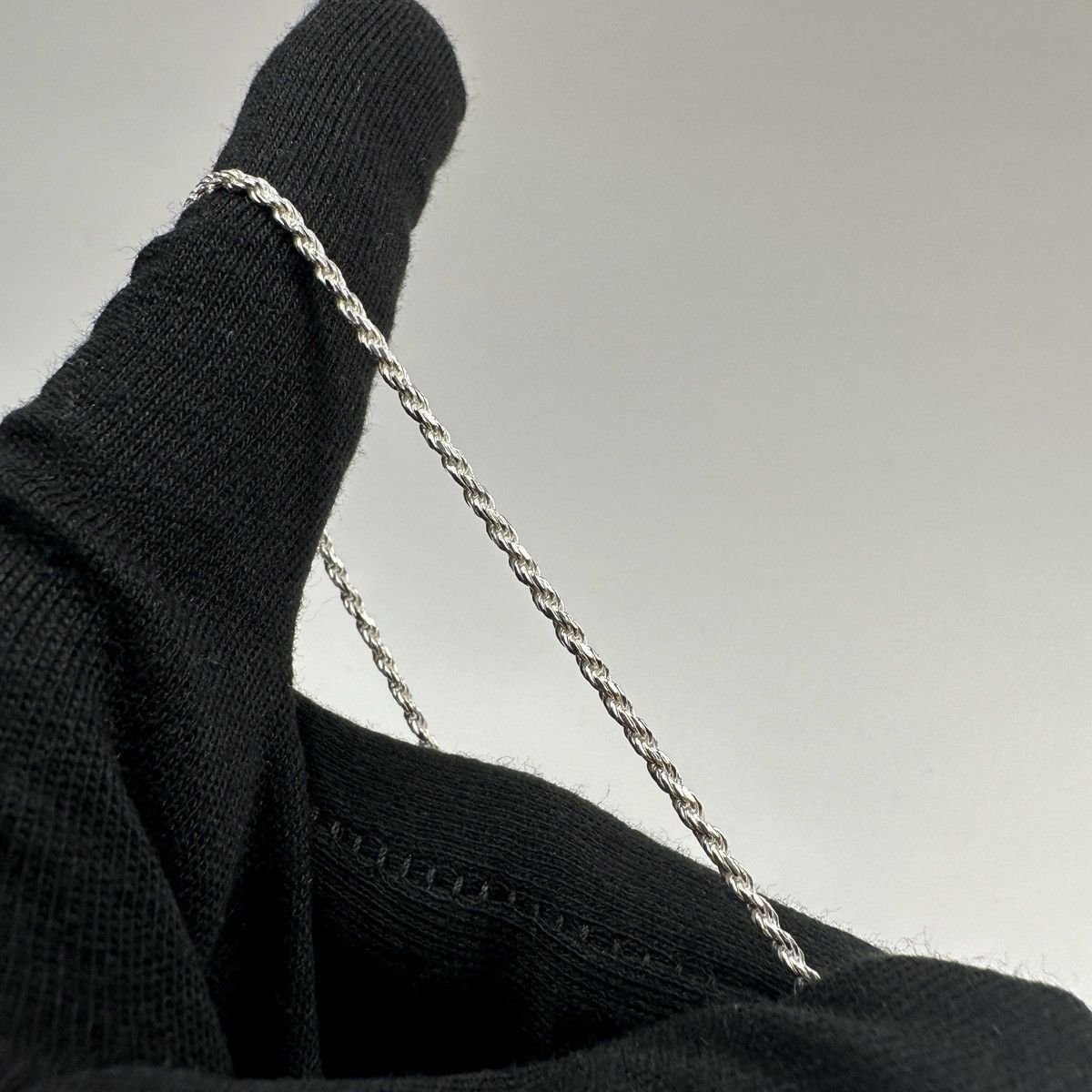 Jewelry Silver Chain Solid .925 Silver Rope Chain 2mm 18 Inches Size ONE SIZE - 7 Thumbnail