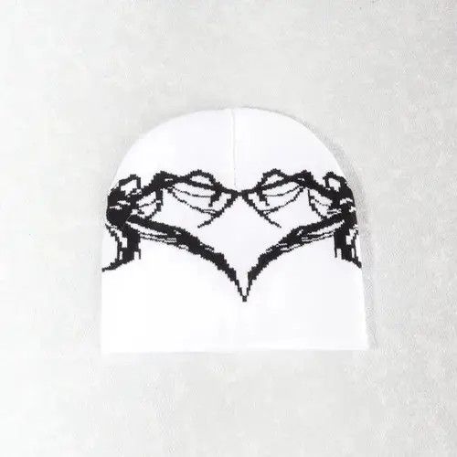 Other Y2k White Knitting Print Heath Hat 2024 Size ONE SIZE - 1 Thumbnail