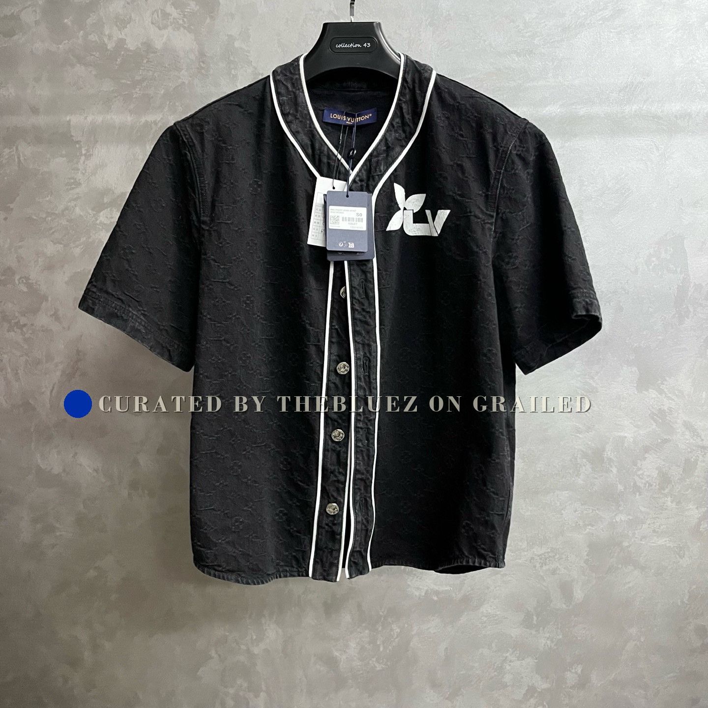 Louis Vuitton Louis Vuitton Black Logo Denim Short Shirt Size US S / EU 44-46 / 1 - 1 Thumbnail