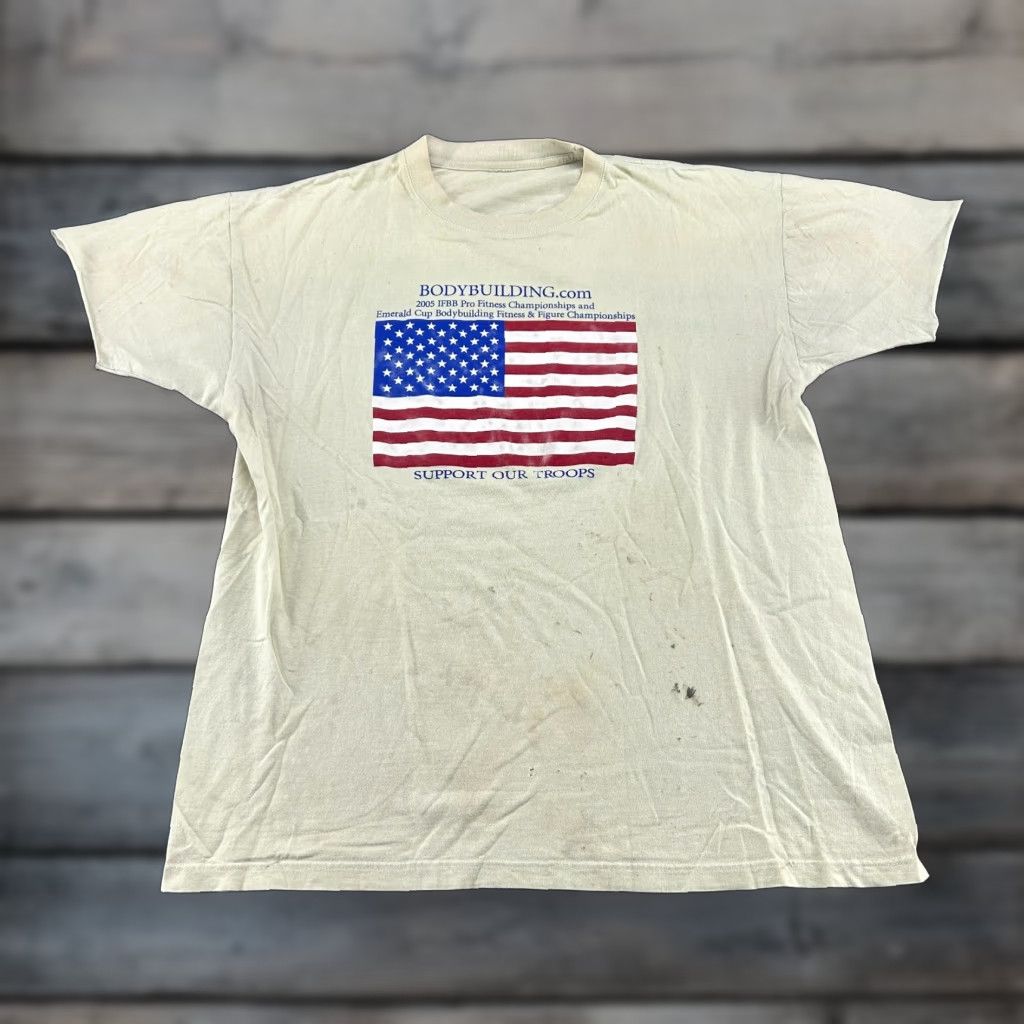 Vintage VINTAGE Body Temple Shirt Mens XL White USA Flag 2005 90s T-Shirt Size US XL / EU 56 / 4 - 1 Thumbnail