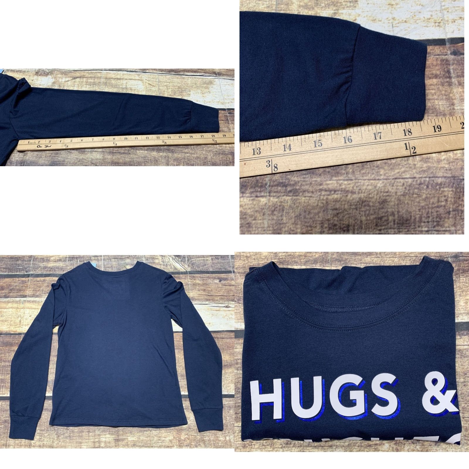 Vintage Zoe + Liv T-Shirt Size Small Long Sleeve Blue White Hugs & Knishes NEW Womens Shirt S Blue Size S / US 4 / IT 40 - 8 Thumbnail