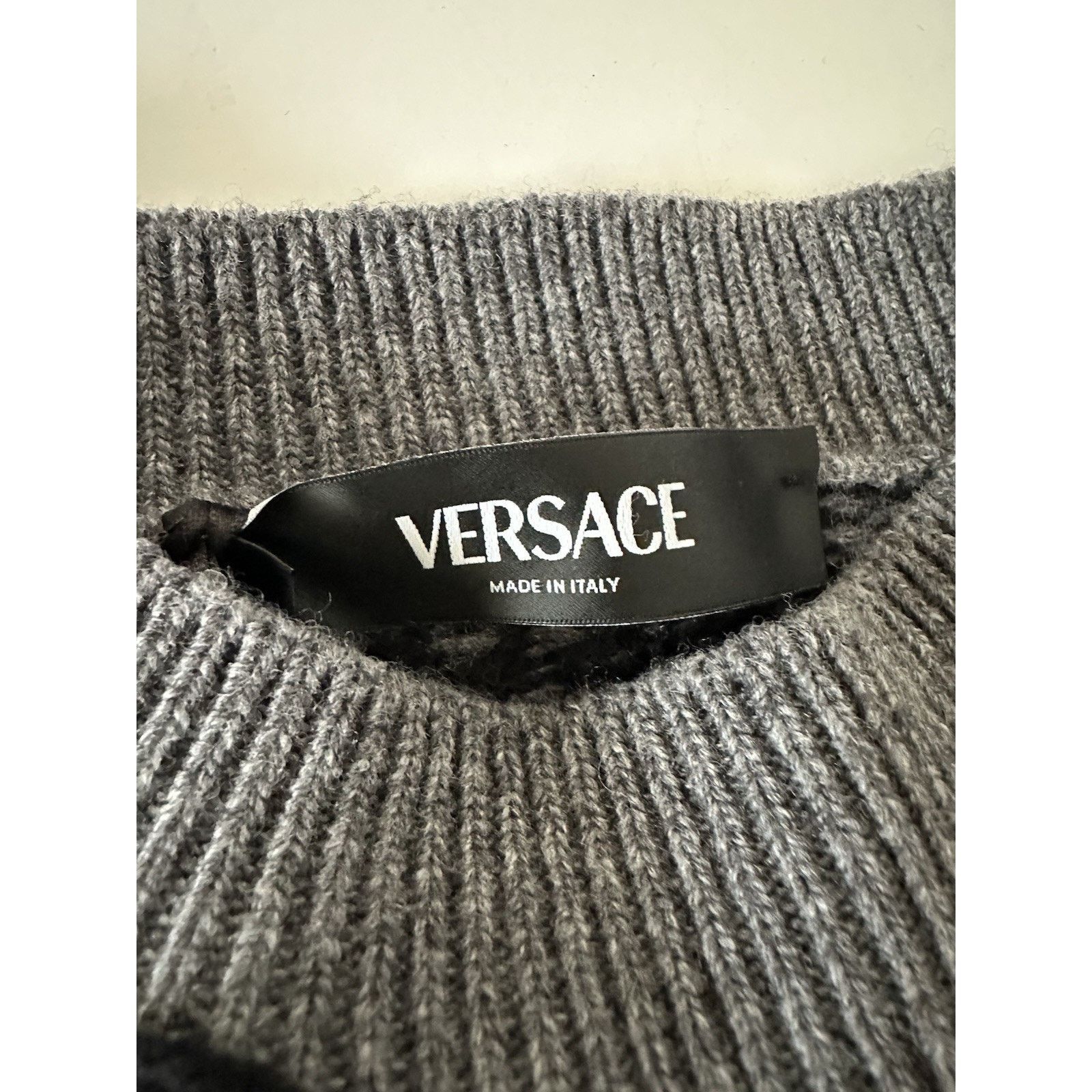 Versace Versace Barocco Wool Knit Sweater Black 40 US 1013400 Size US M / EU 48-50 / 2 - 7 Thumbnail