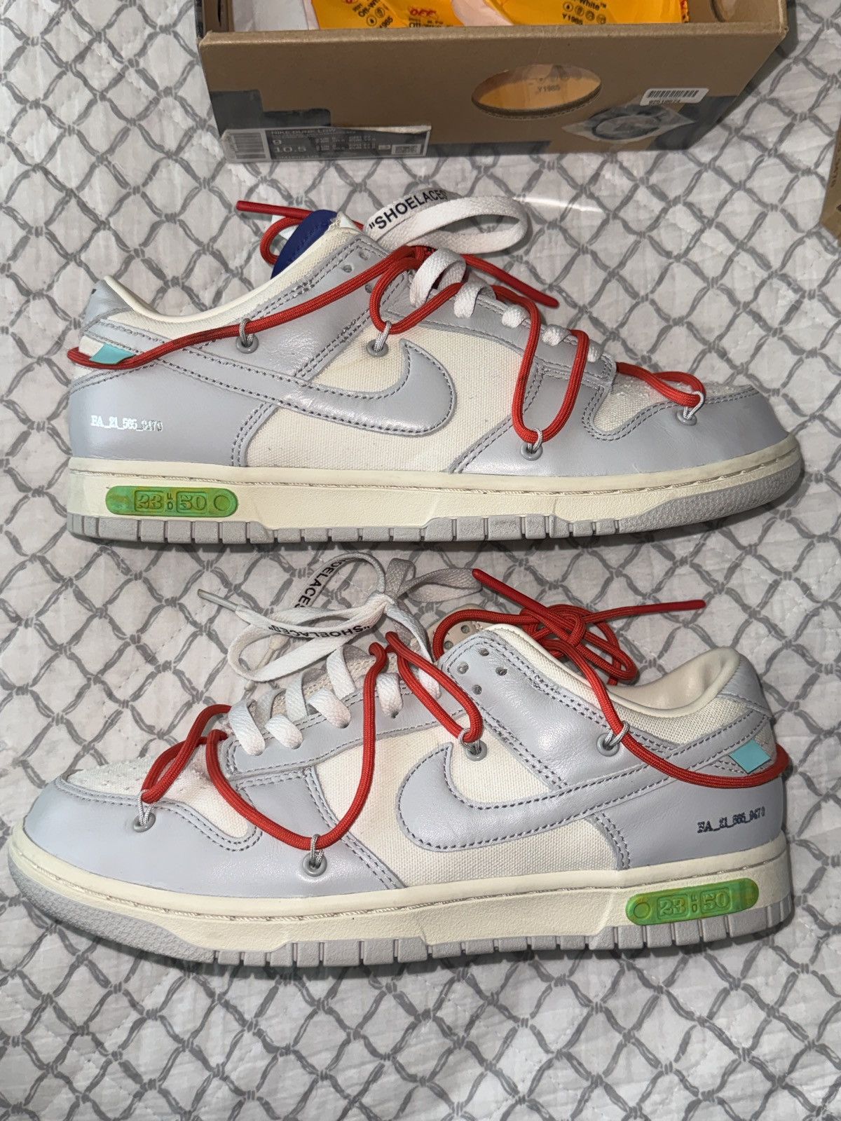 Nike × Off-White Nike Dunk Low ‘ Off White Lot 23 ’ Size US 9 / EU 42 - 4 Thumbnail
