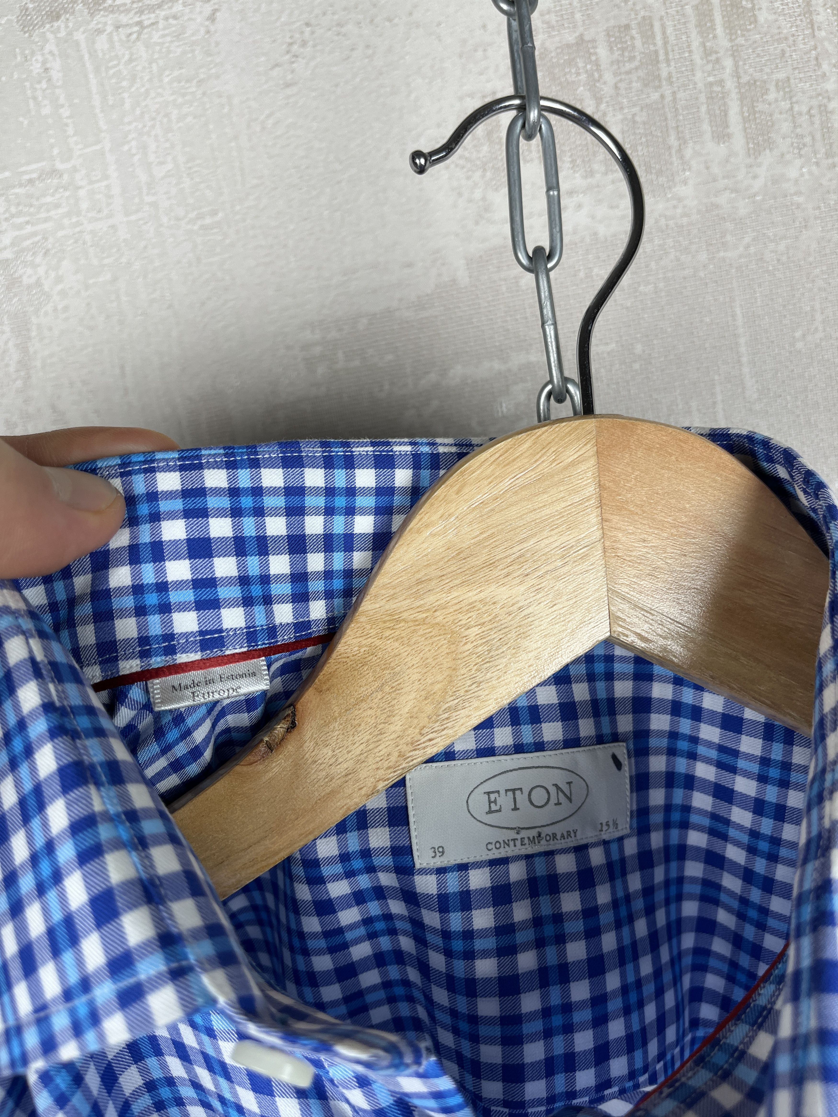 Eton Eton Check Dress Shirt Long Sleeve Men's Size 39 15.5 Size US M / EU 48-50 / 2 - 5 Thumbnail