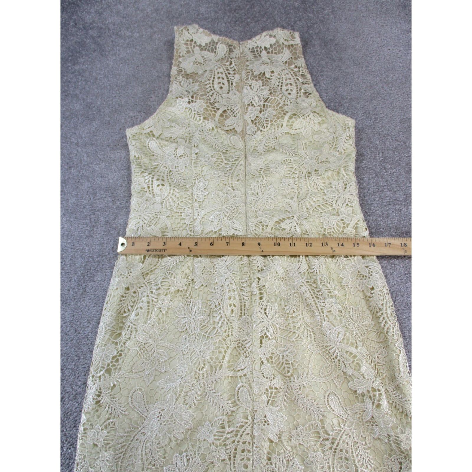 Ralph Lauren Lauren Ralph Lauren Dress Womens 10 Beige Floral Embroidery A-Line Size L / US 10 / IT 46 - 7 Thumbnail