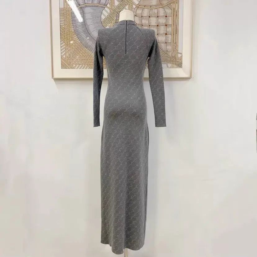 Stella McCartney Stella McCartney Gray Knit Dress 36 EU Pre-Owned Size XS / US 0-2 / IT 36-38 - 2 Thumbnail