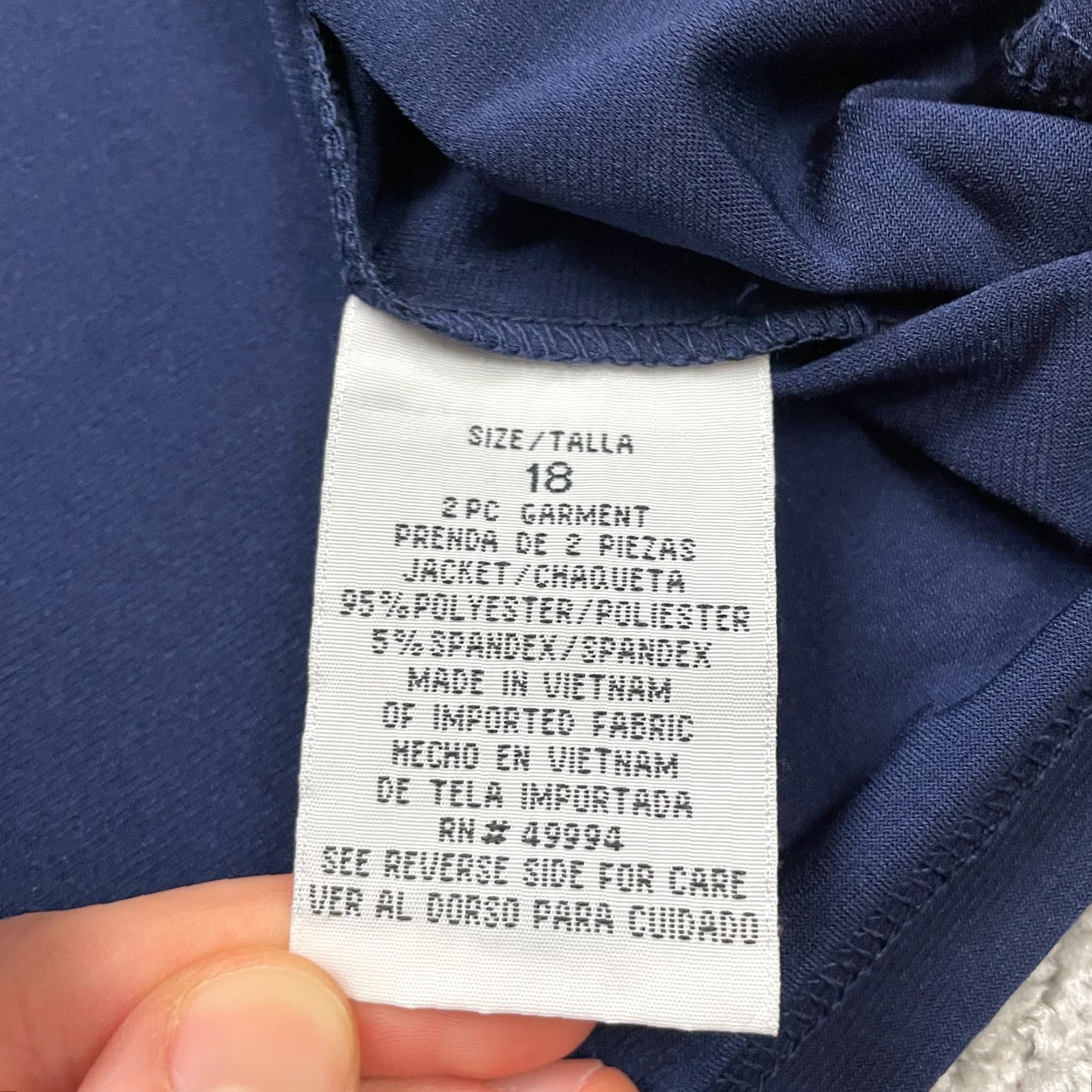 Vintage R&M Richards Cropped Cardigan Womens 18 Blue Long Sleeve Open Kimono Padded Size XXL / US 16-18 / IT 52-54 - 5 Thumbnail