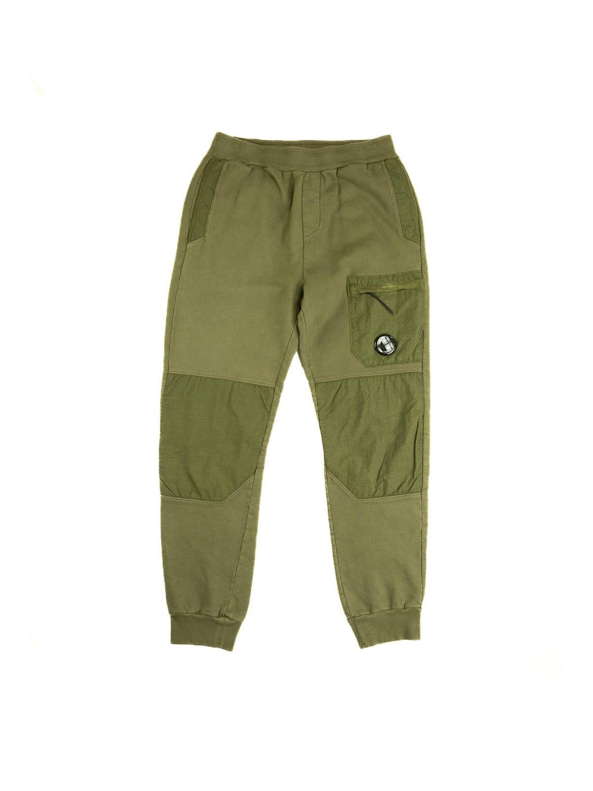 C.P. Company C.P. Company Mens Diagonal Fleece Mixed Lens Khaki Sweatpant Size US 32 / EU 48 - 1 Thumbnail