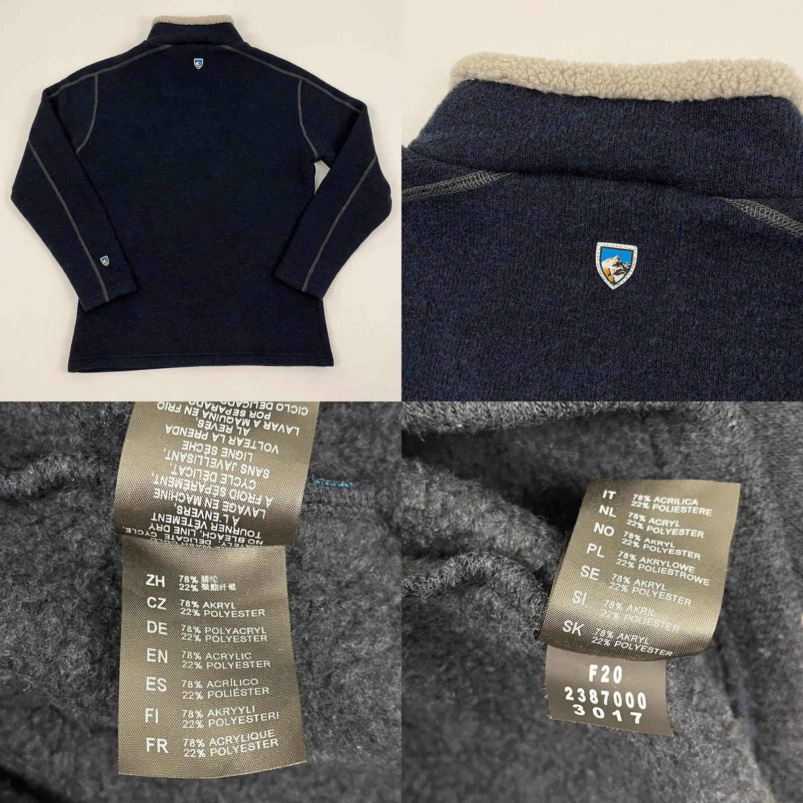 Vintage Kuhl Europa Sweater Mens L Blue Fleece Lined Hiking Outdoor Quarter Zip Pullover Size US L / EU 52-54 / 3 - 8 Thumbnail
