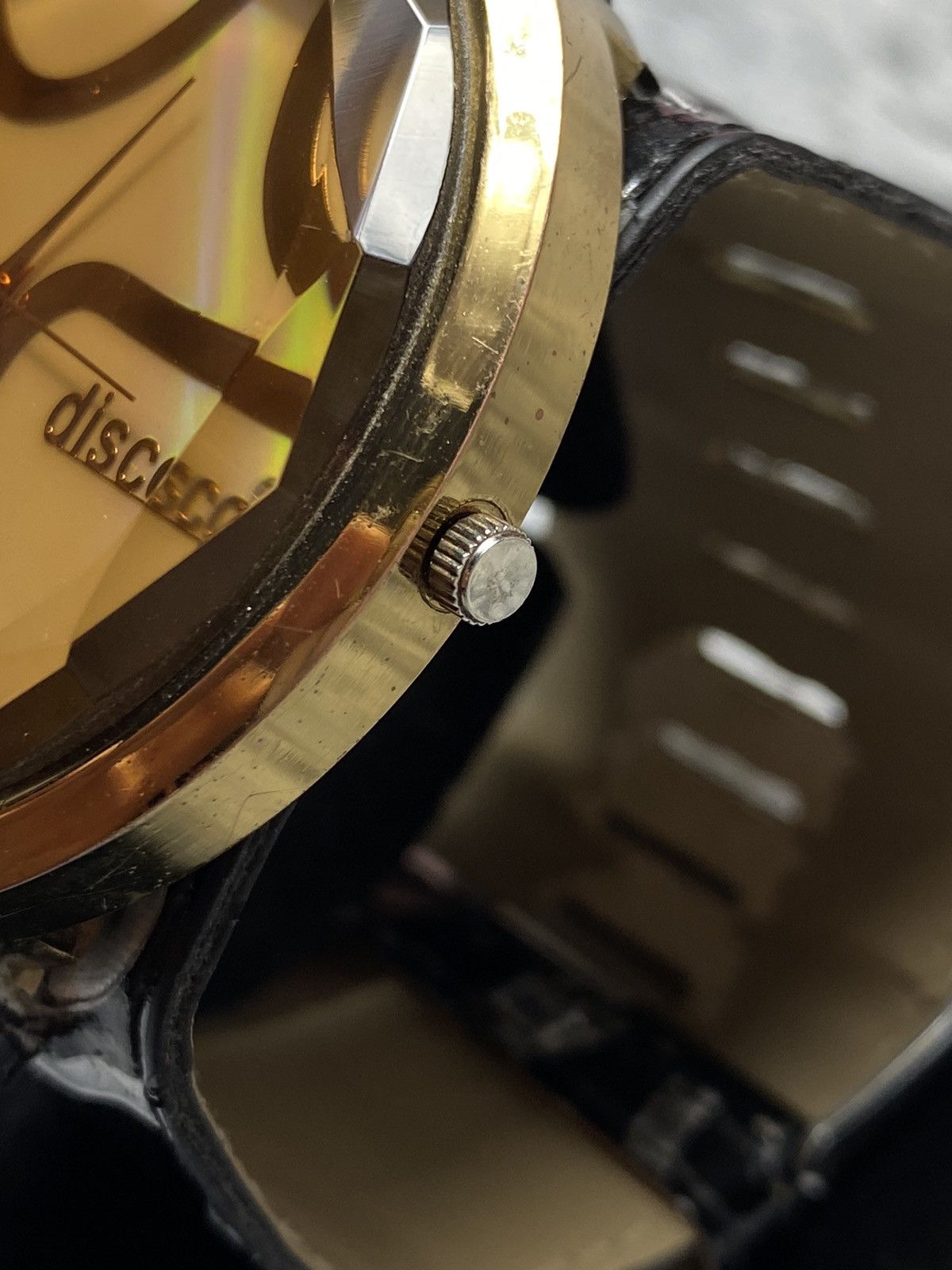 Japanese Brand × Jewelry × Vintage Golden Disco Design Watch with Unique Strap | Japanese Brand Size ONE SIZE - 4 Thumbnail