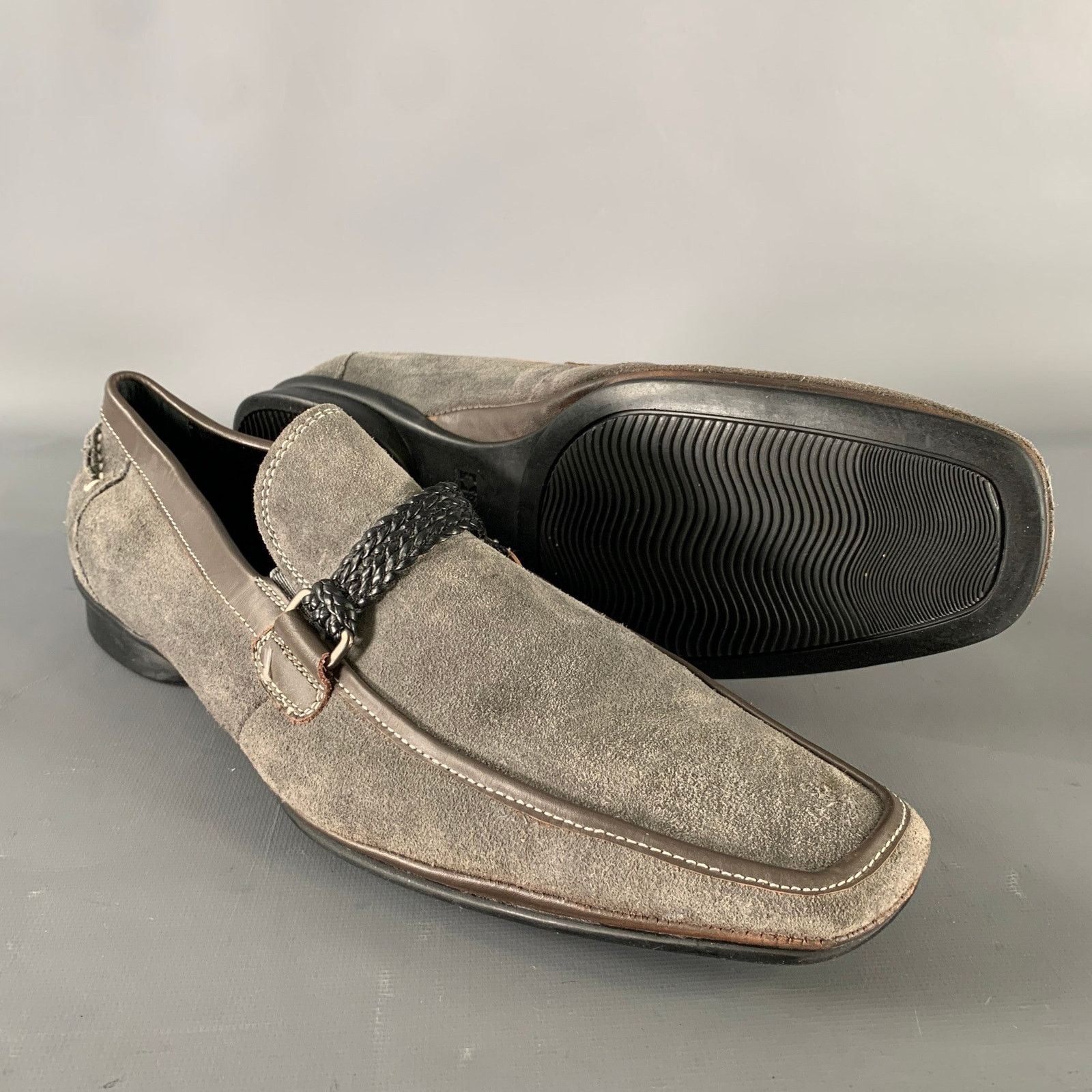 Kenneth Cole KENNETH COLE Size 10 Grey Leather Loafers Size US 10 / EU 43 - 5 Thumbnail