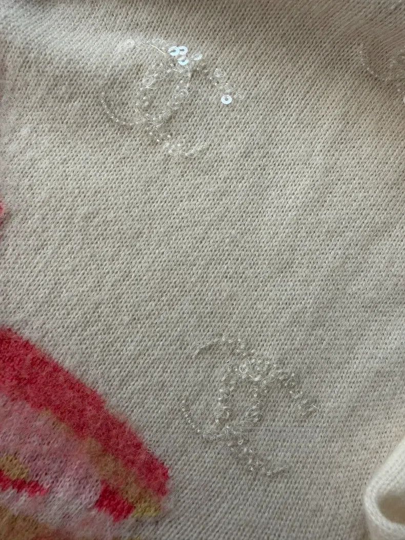 Chanel Chanel Spring and Summer Double C Sequin Floral Cashmere C Size XS / US 0-2 / IT 36-38 - 4 Thumbnail