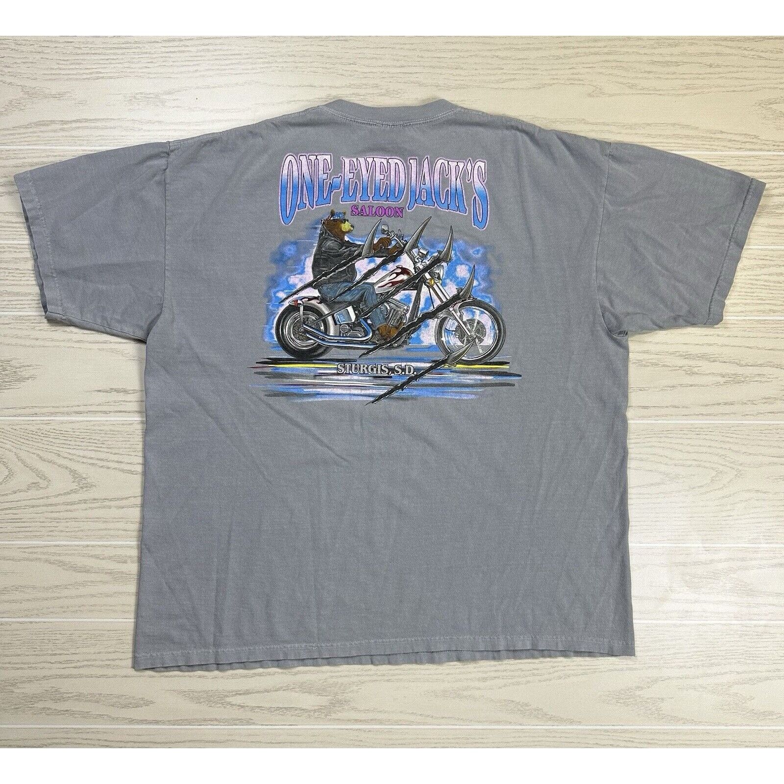 Harley Davidson × Vintage Vintage Sturgis Biker One Eyed Jack Shirt Size US XXL / EU 58 / 5 - 1 Thumbnail