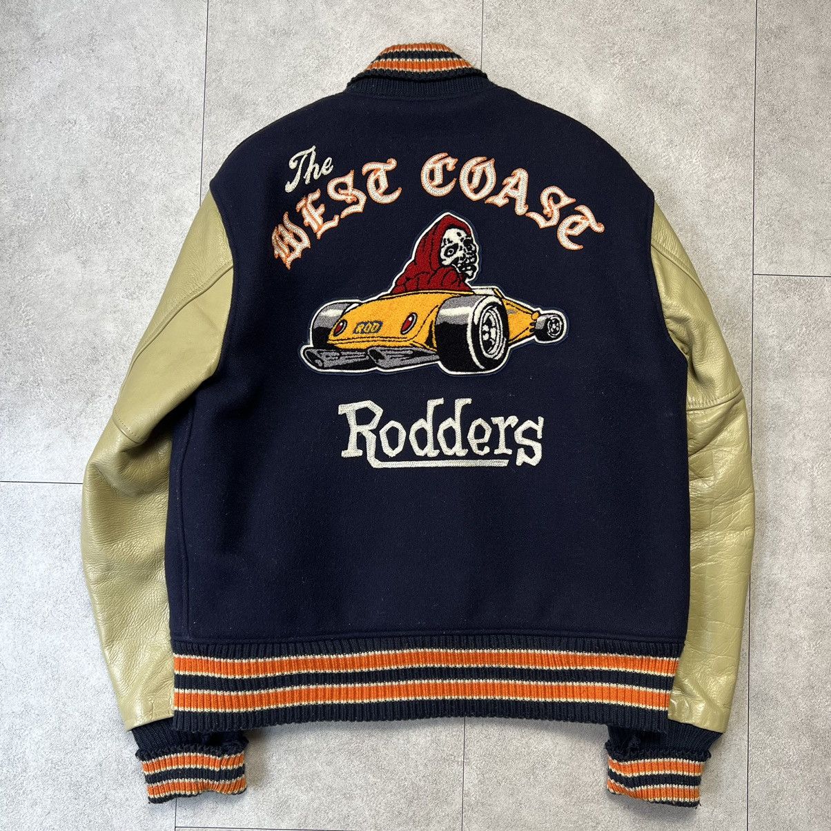 Whitesville Whitesvill West Coast Roddfer Leather Virsity Jacket Size US L / EU 52-54 / 3 - 1 Thumbnail