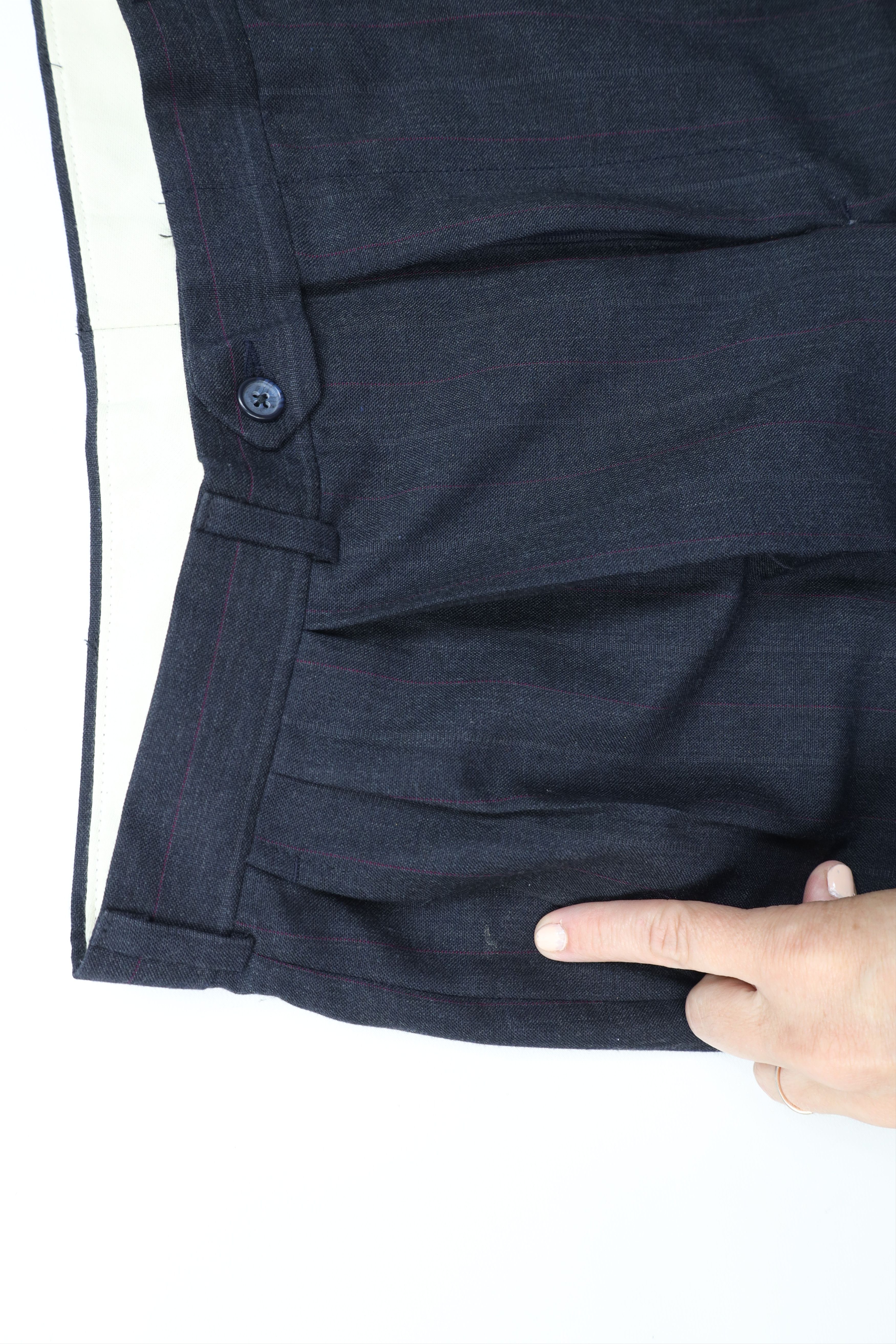 Vintage Vintage 90s Streetwear Pinstriped Wide Leg Chino Pants USA Size US 34 / EU 50 - 7 Thumbnail
