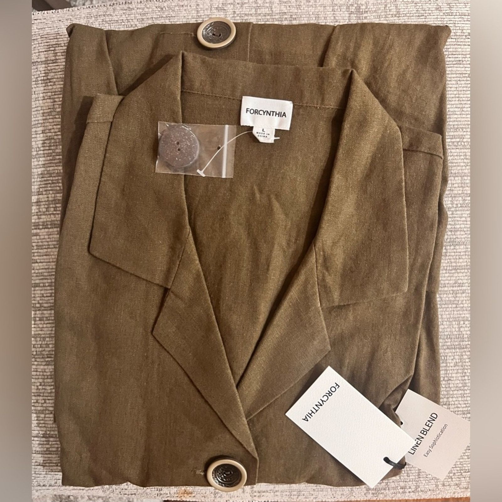 Other 🎉LAST PIECE🎉FORCYNTHIA Linen Blend Dress With Pockets Size M / US 6-8 / IT 42-44 - 2 Thumbnail