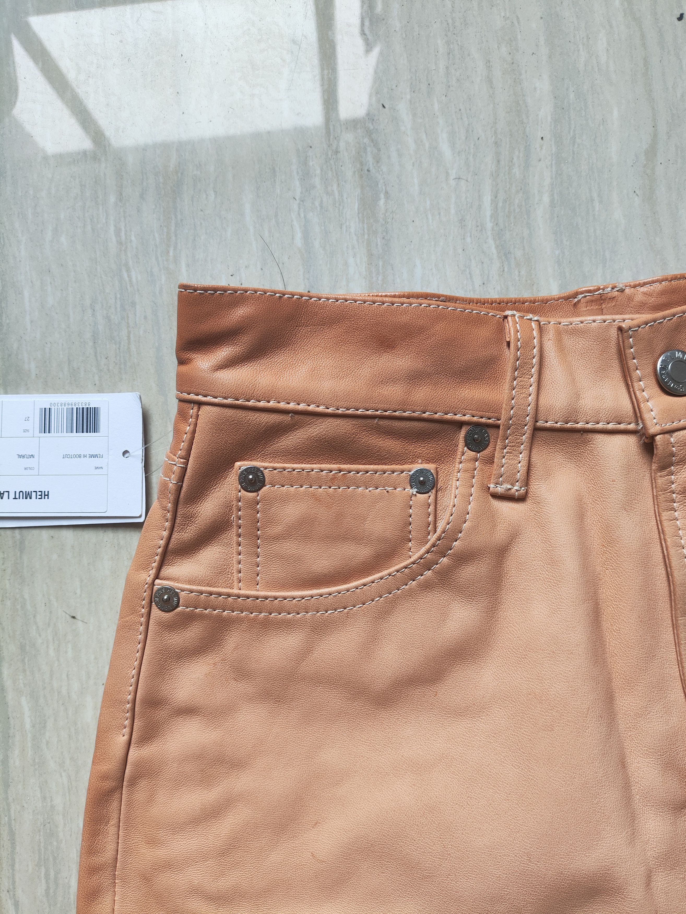 Helmut Lang Archive sunburn natural leather pants Size US 28 / EU 44 - 4 Thumbnail