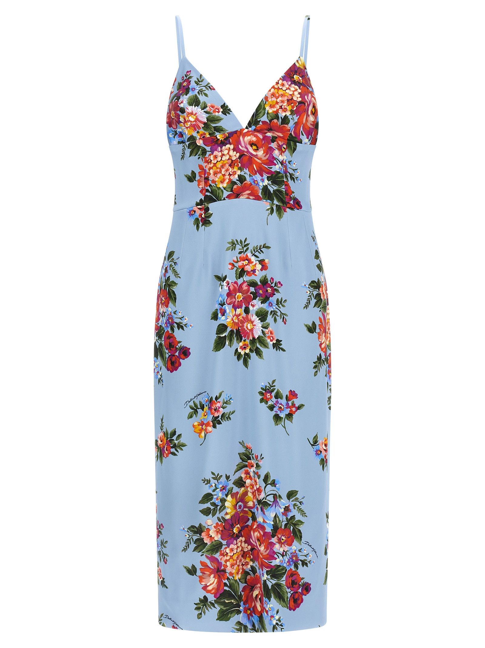 'mazzo Di Fiori' Print Dress in Blue, Women's
